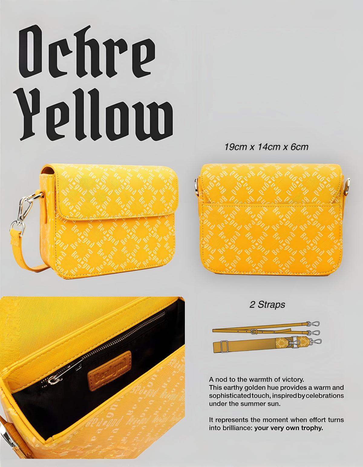 Bolso Magnet Monogram Amarillo De Bealgnd