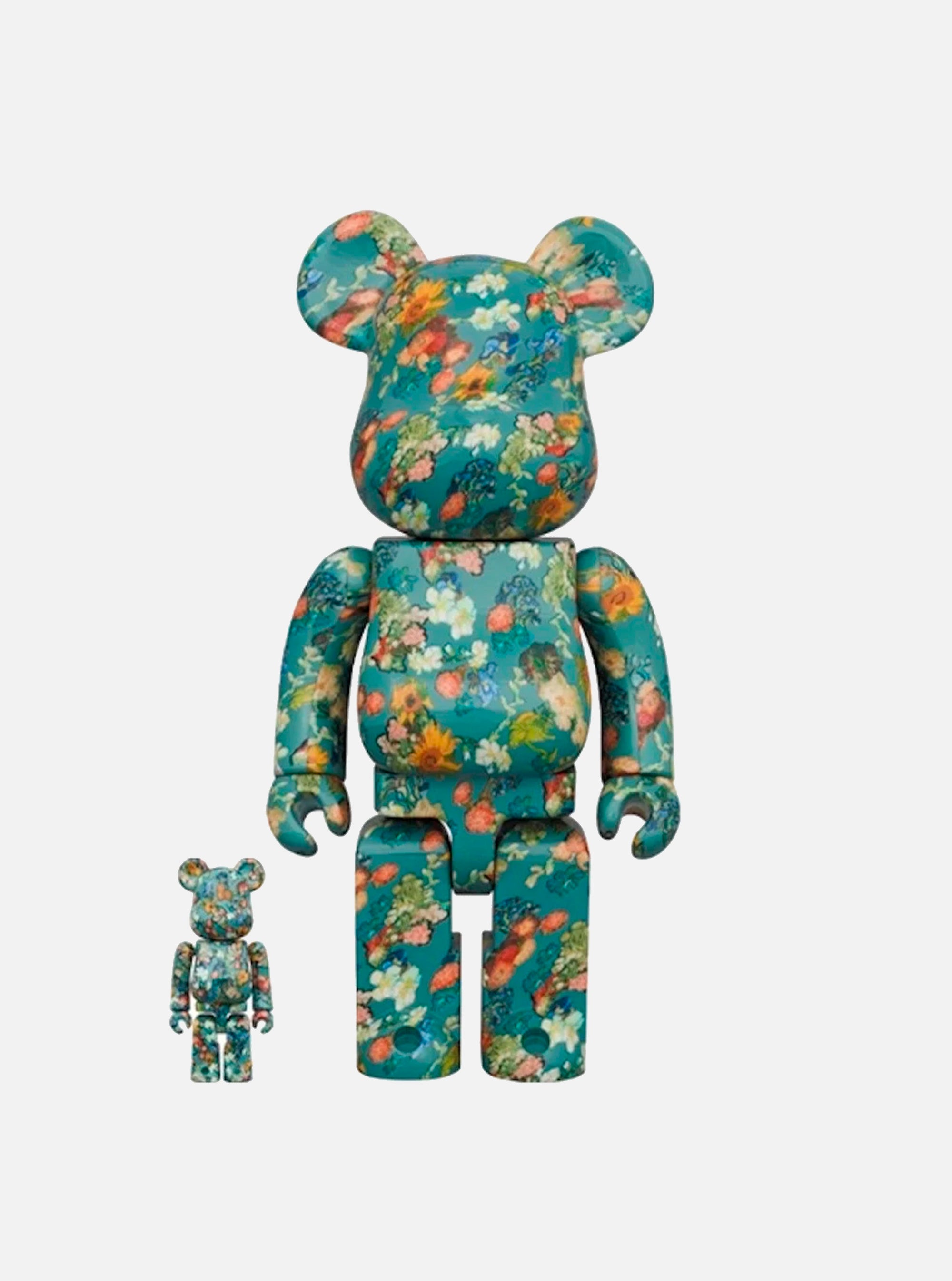 Bearbrick de Medicom Toy 400% 100% Vincent Van Gogh (50º aniversario, estampado floral)