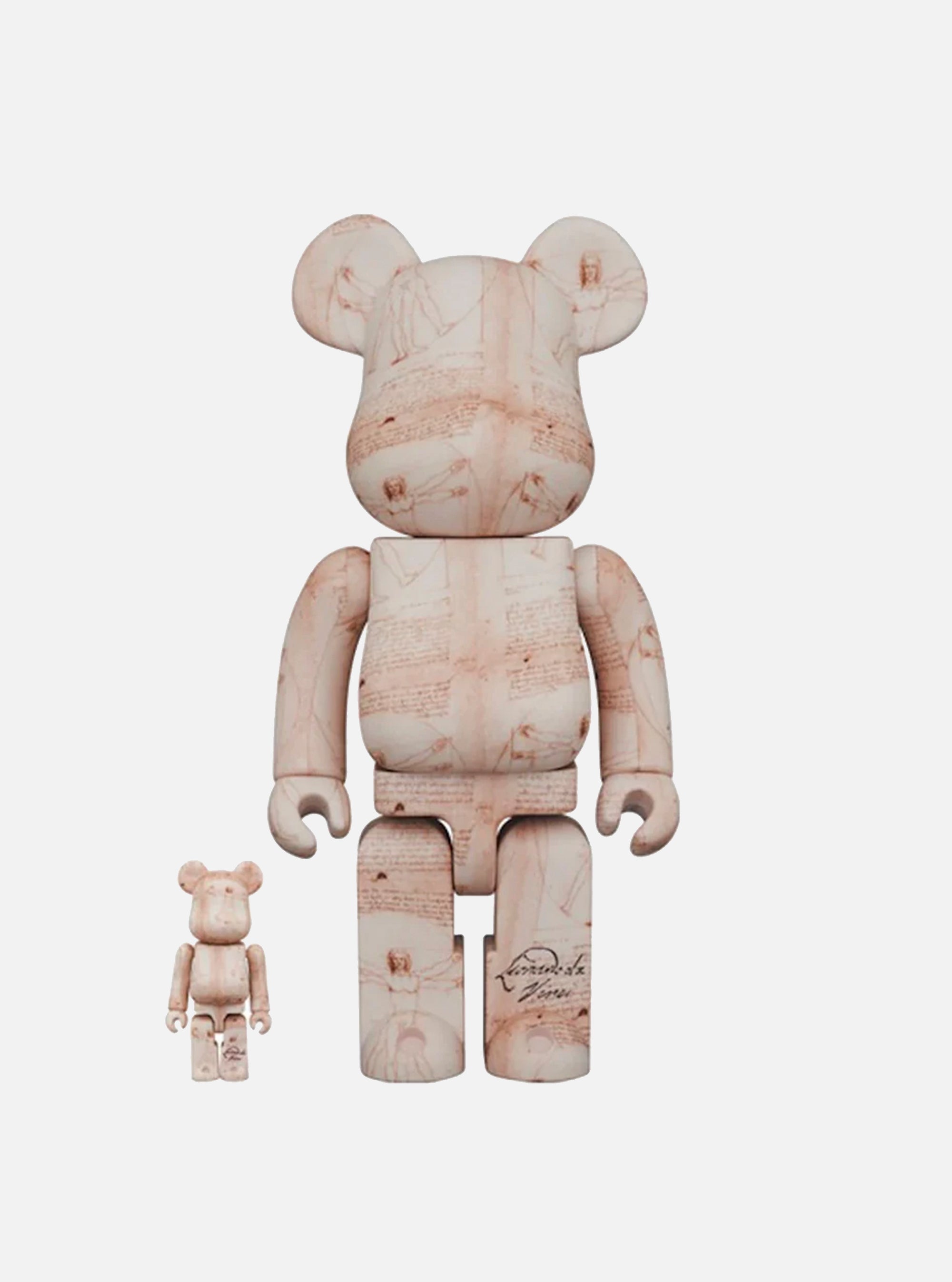 Bearberick de Medicom Toy 400% 100% Leonardo Da Vinci (Hombre de Vitruvio)