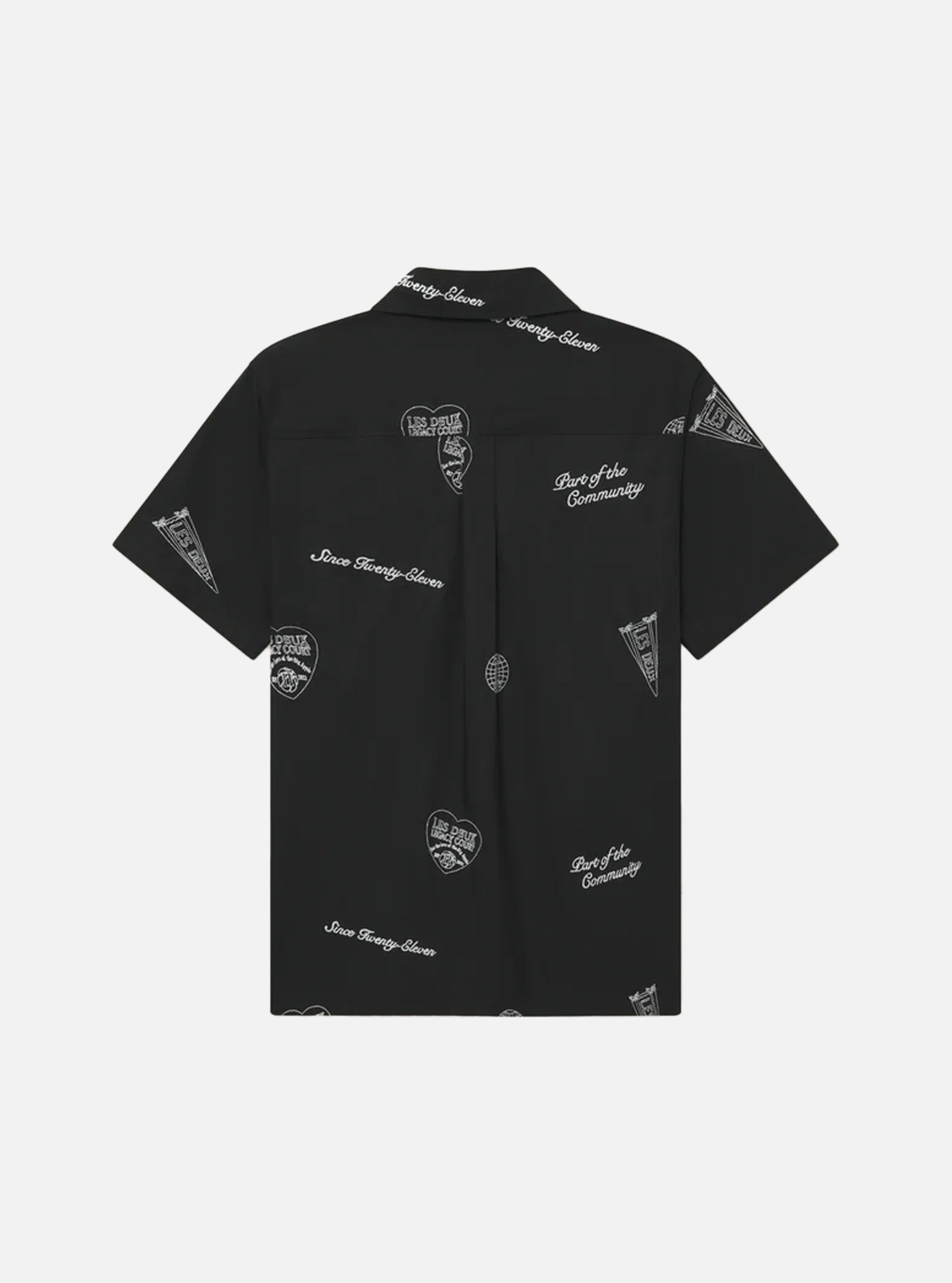 Camisa Les Deux en manga corta Hendrix negra