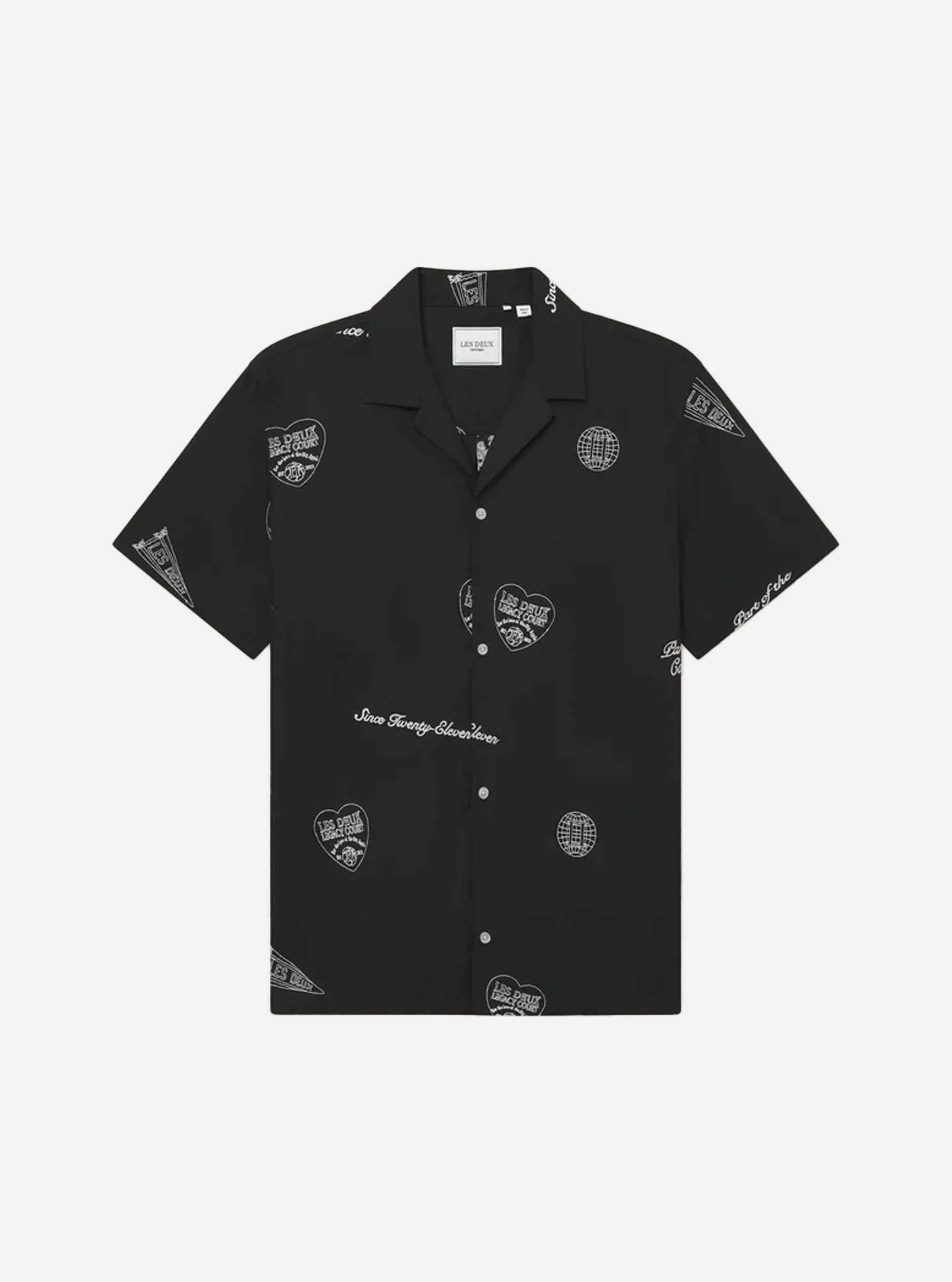 Camisa Les Deux en manga corta Hendrix negra