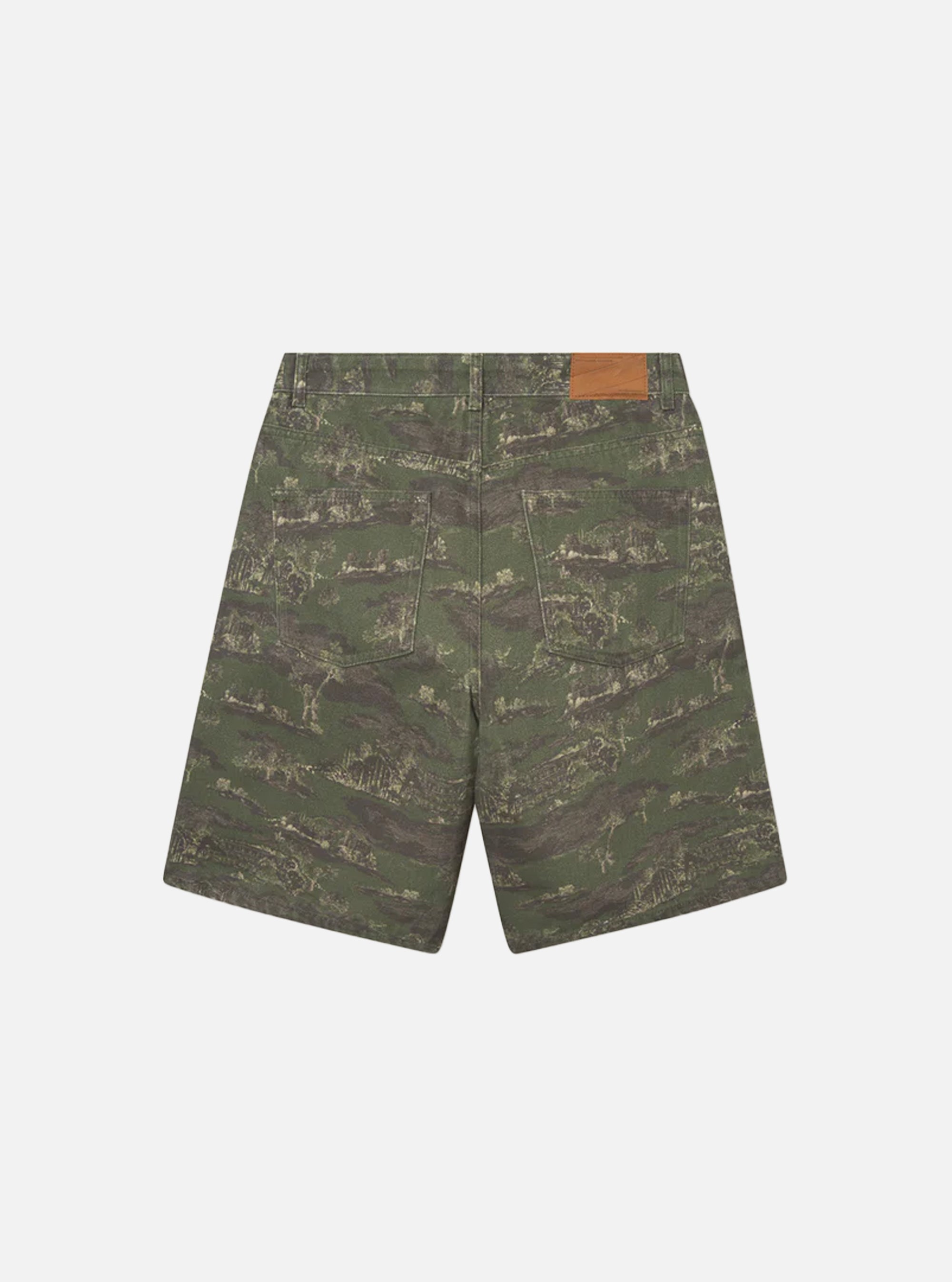 Pantalón Ryder de Les Deux corto estampado paisajes verde