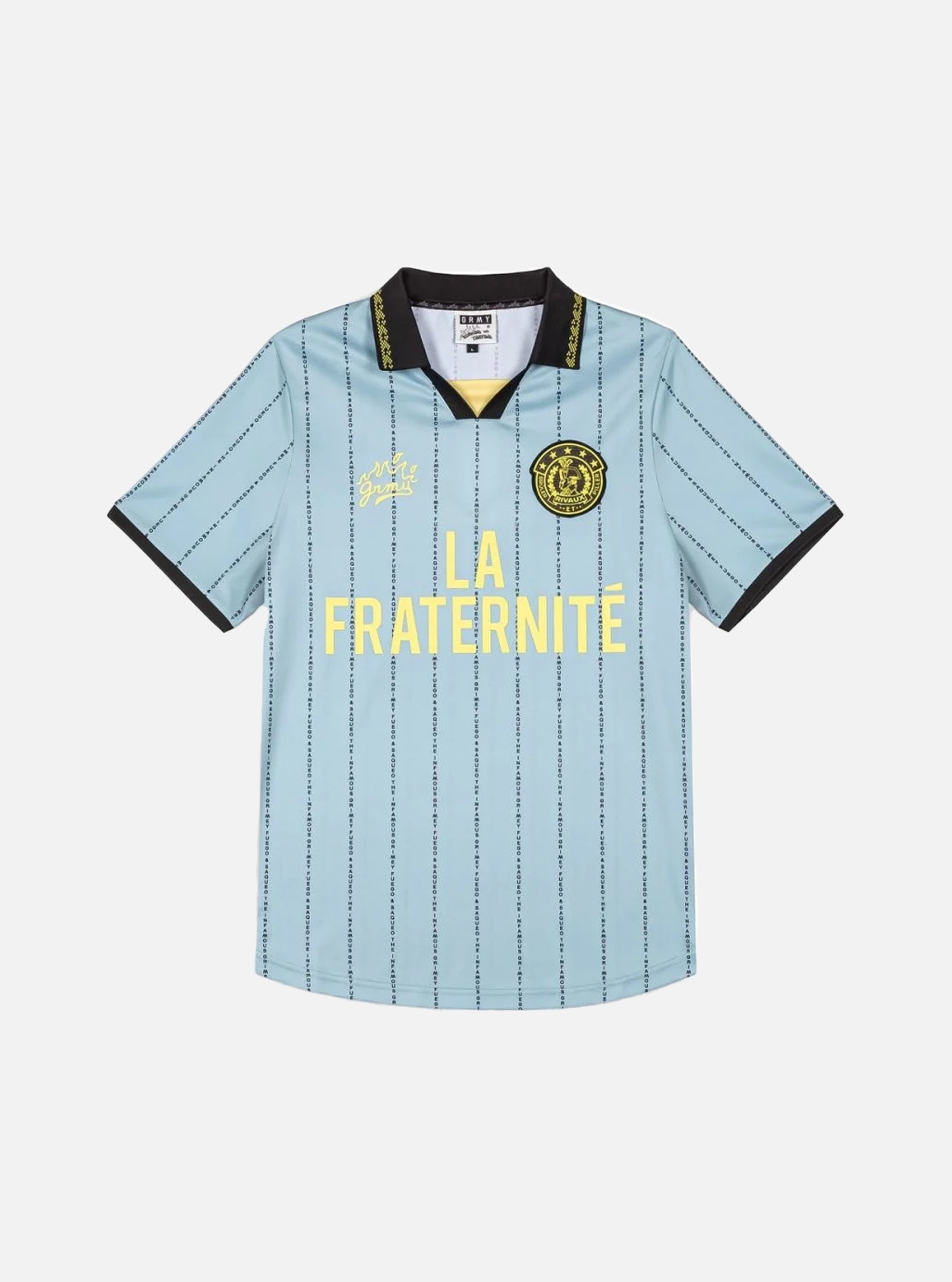 Camiseta de Fútbol Grimey La Fraternite Bruler Piller Blue