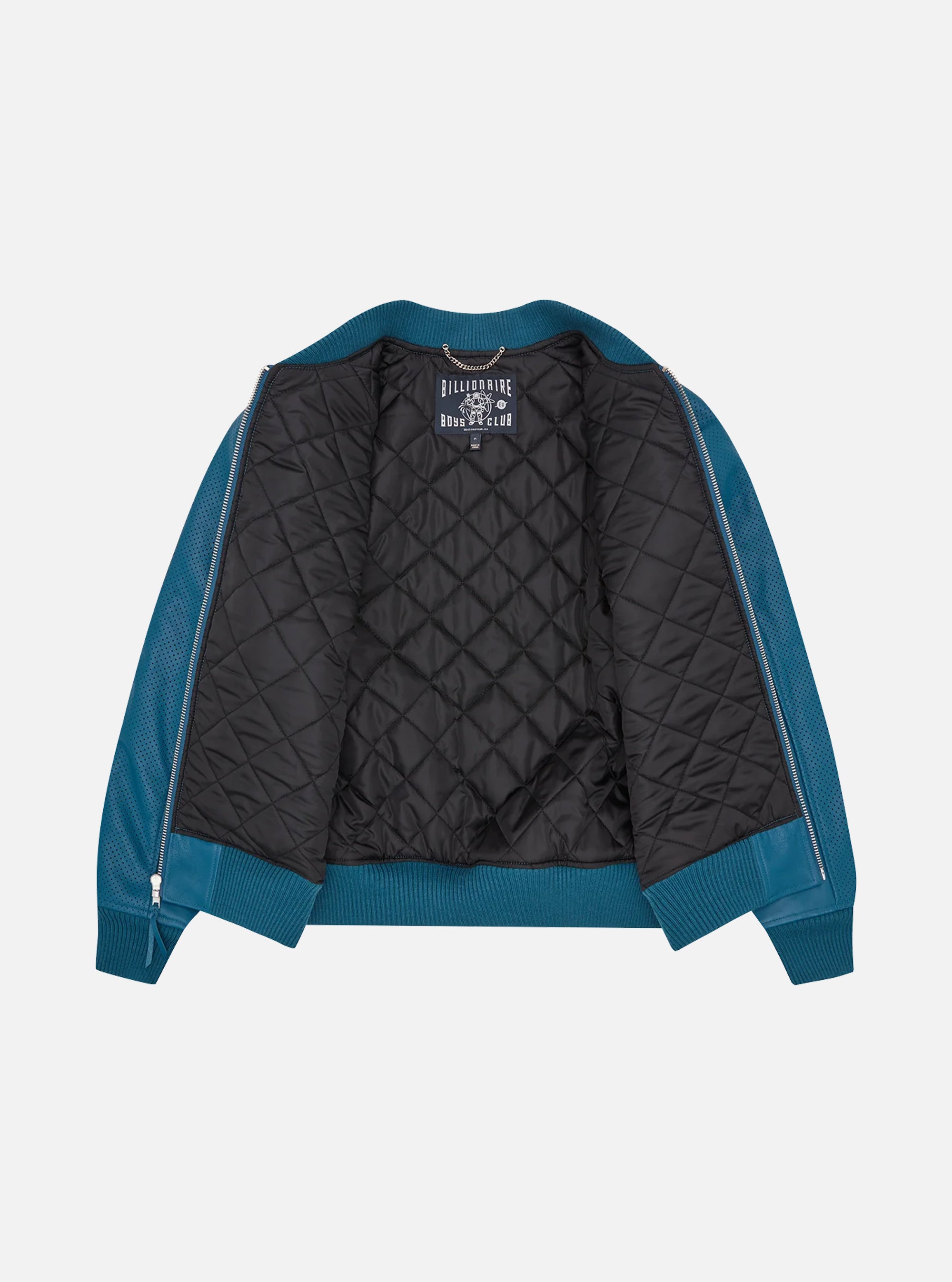 Chaqueta Bomber de Piel Astro Verde-Azul de Billionaire Boys Club