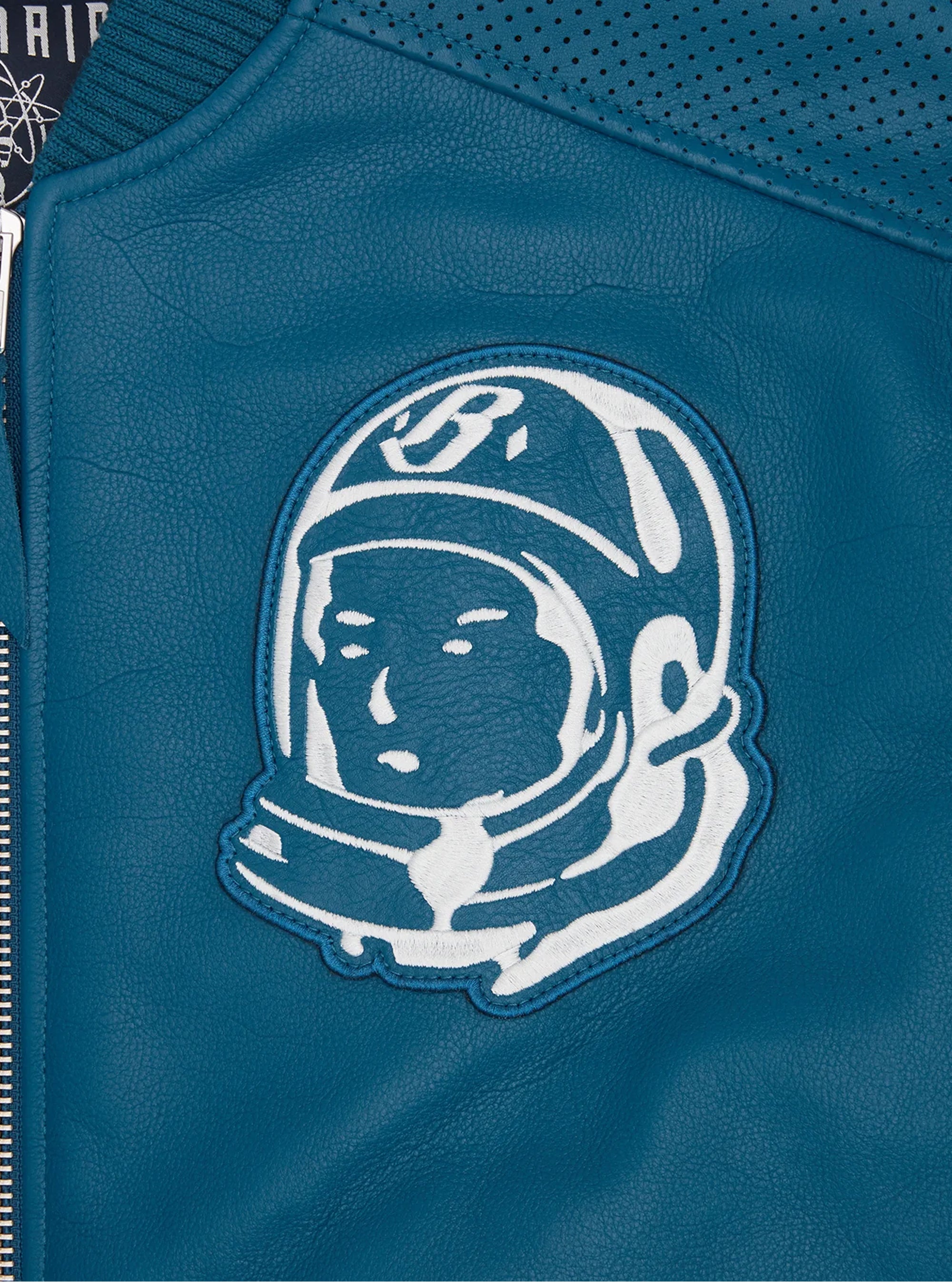Chaqueta Bomber de Piel Astro Verde-Azul de Billionaire Boys Club