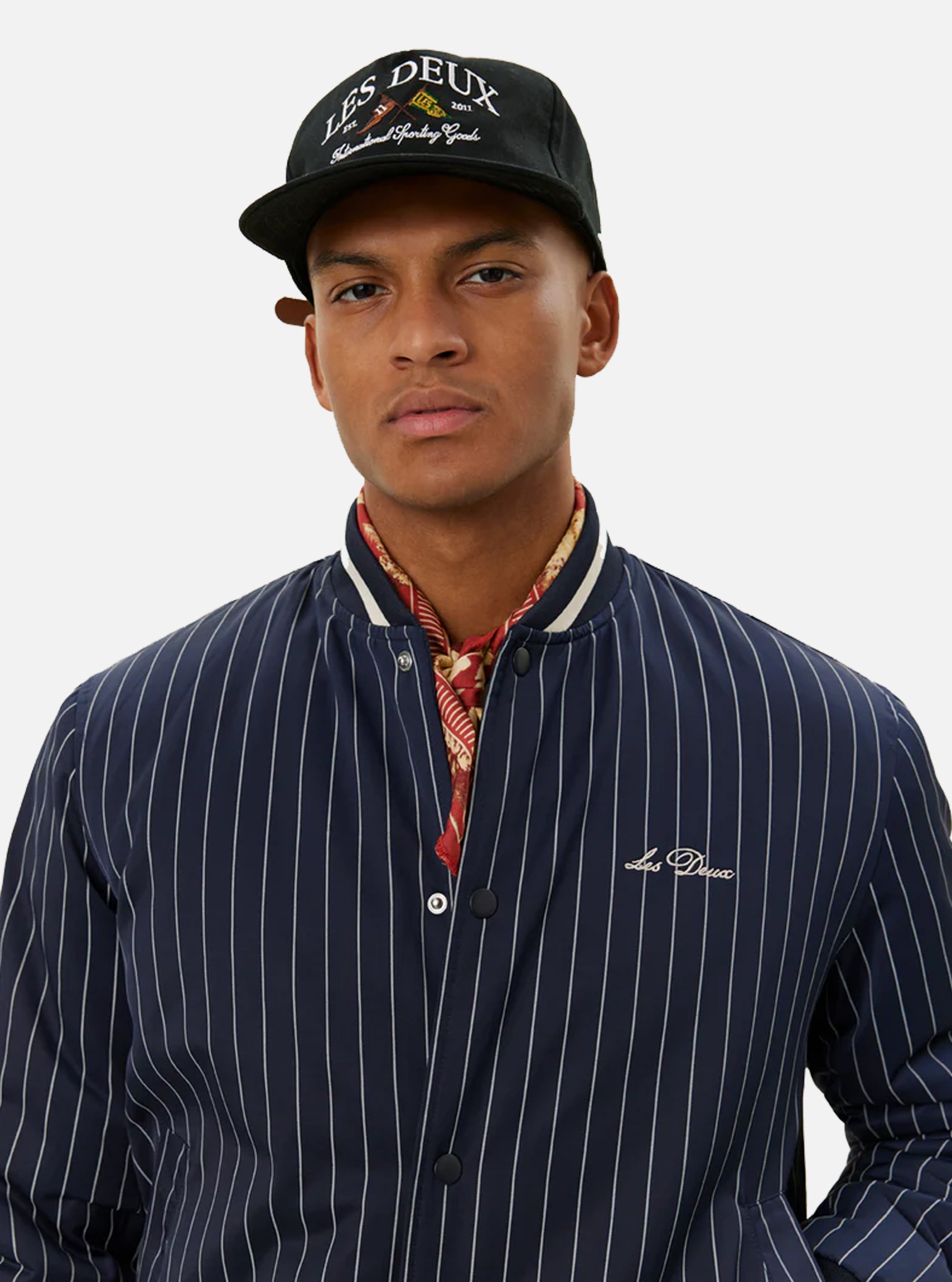 Bomber universitaria Les Deux Tech navy/marfil