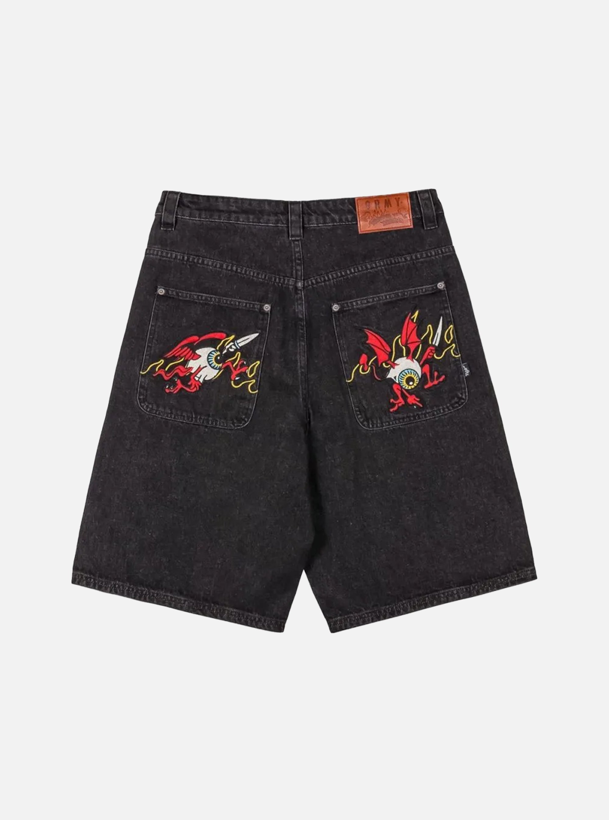 Pantalón corto Grimey Peace Within The Watching Eyez Baggy Washed Black