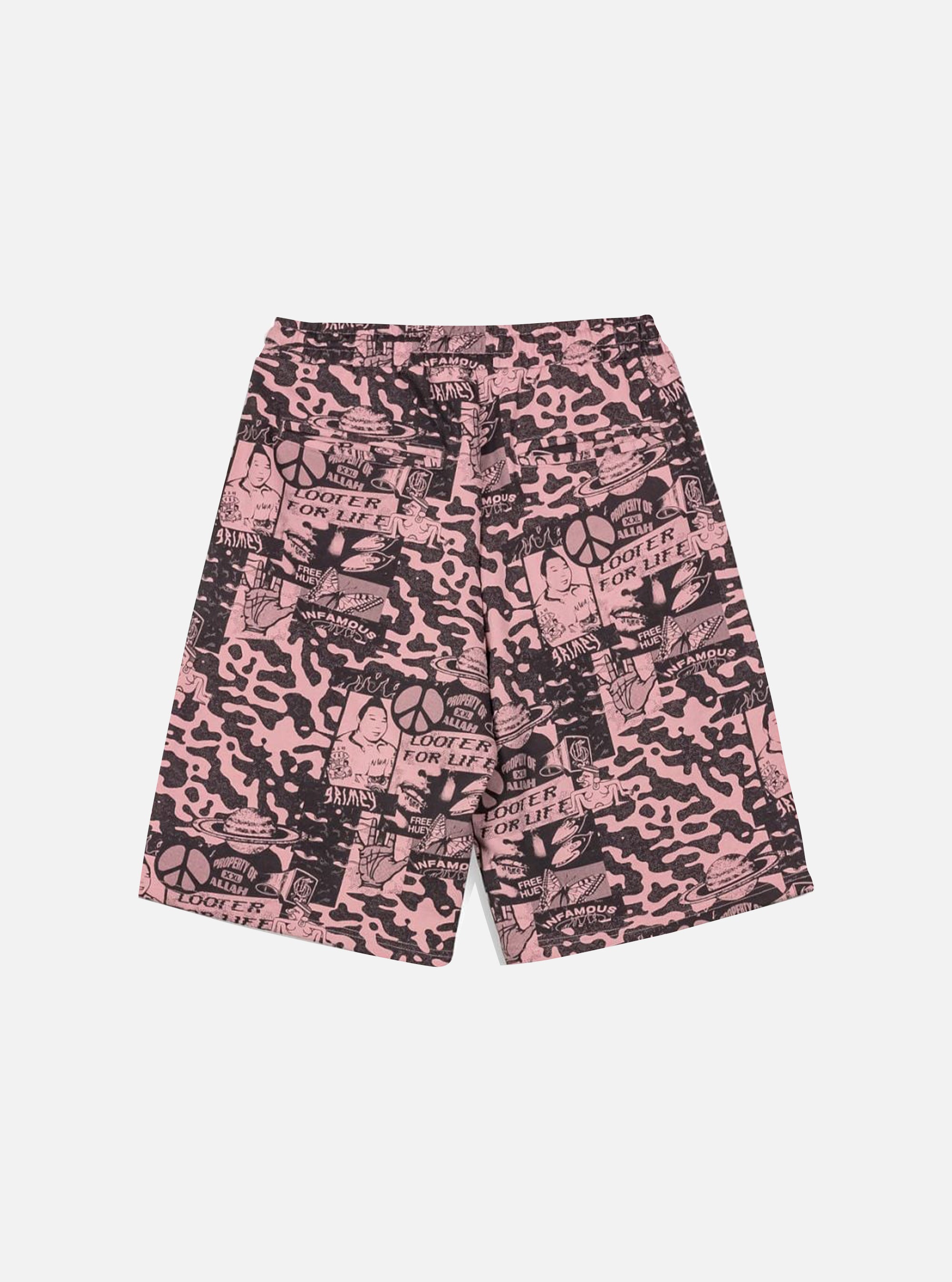 Pantalón corto Grimey Peace Within All Over Print Lilac