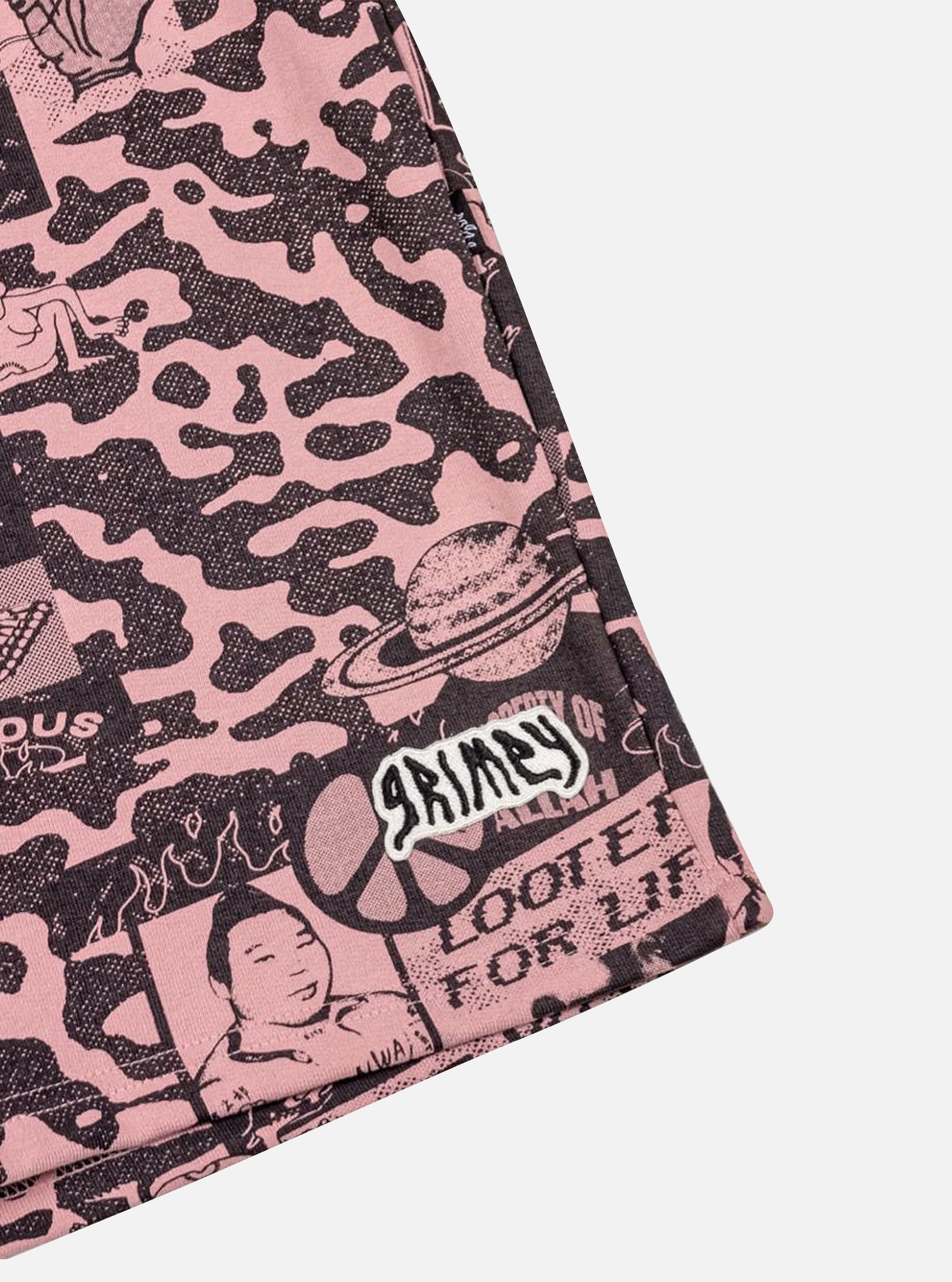 Pantalón corto Grimey Peace Within All Over Print Lilac