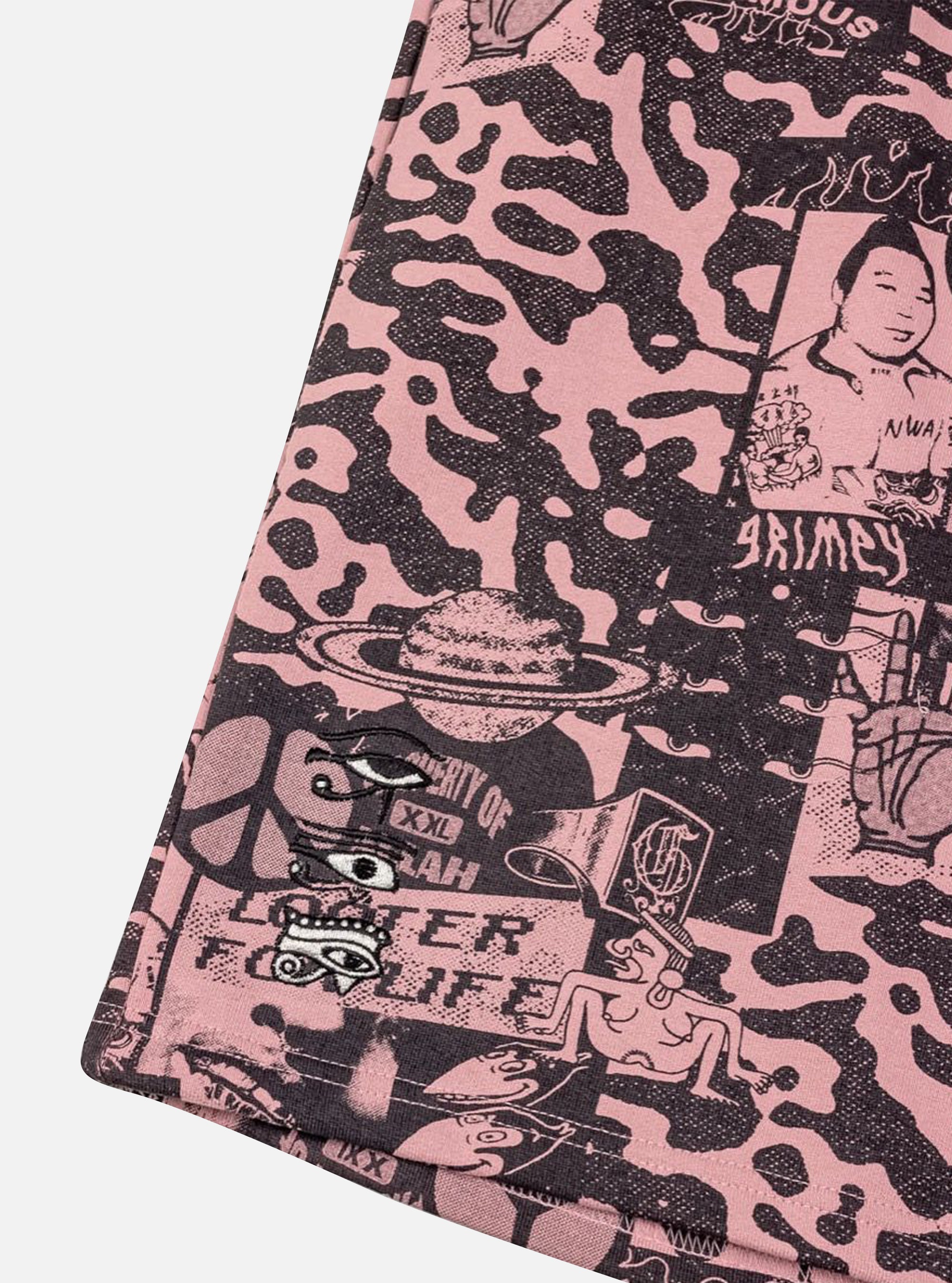 Pantalón corto Grimey Peace Within All Over Print Lilac