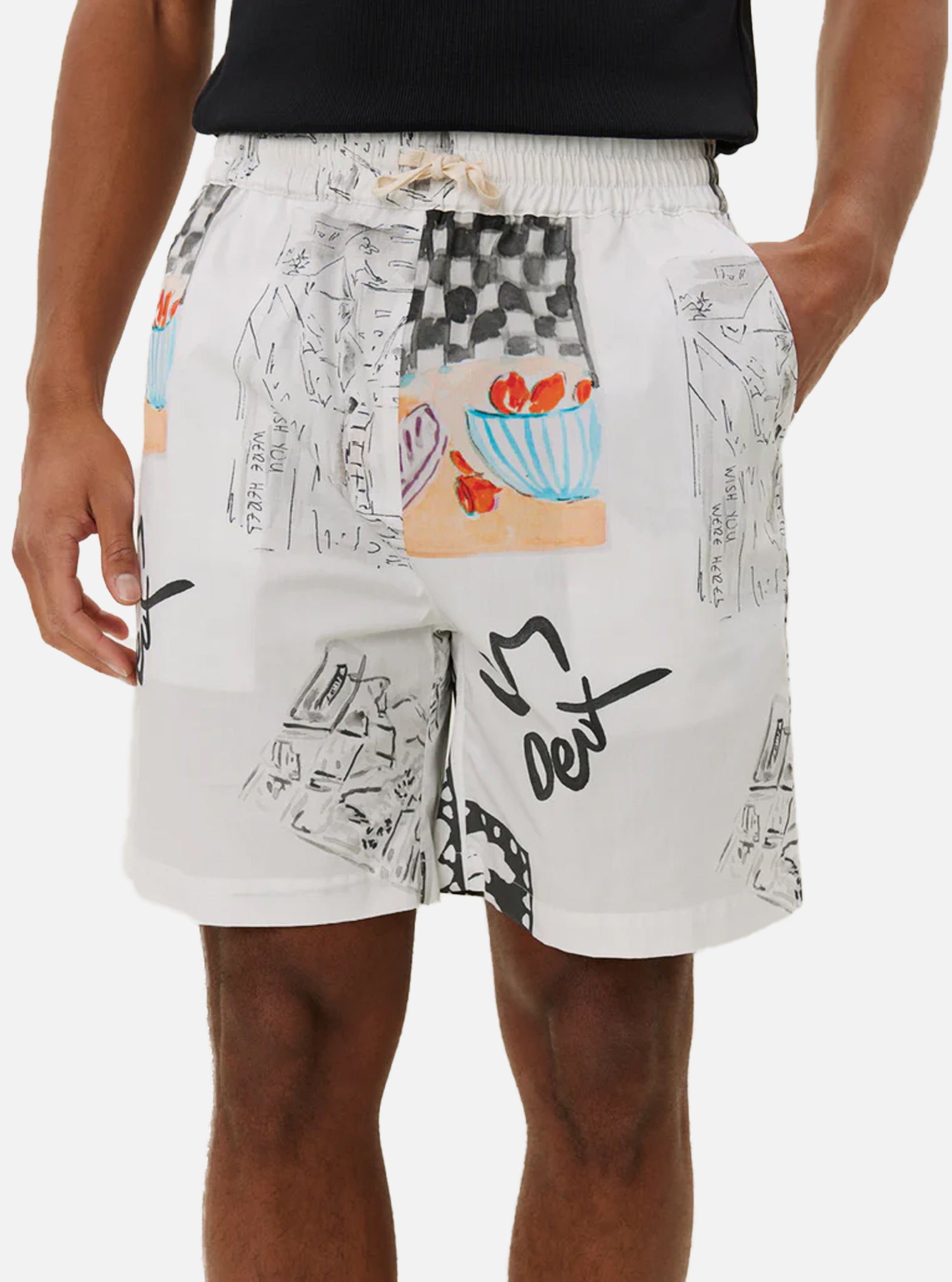 Pantalón Les Deux corto modelo Otto estampado divertido