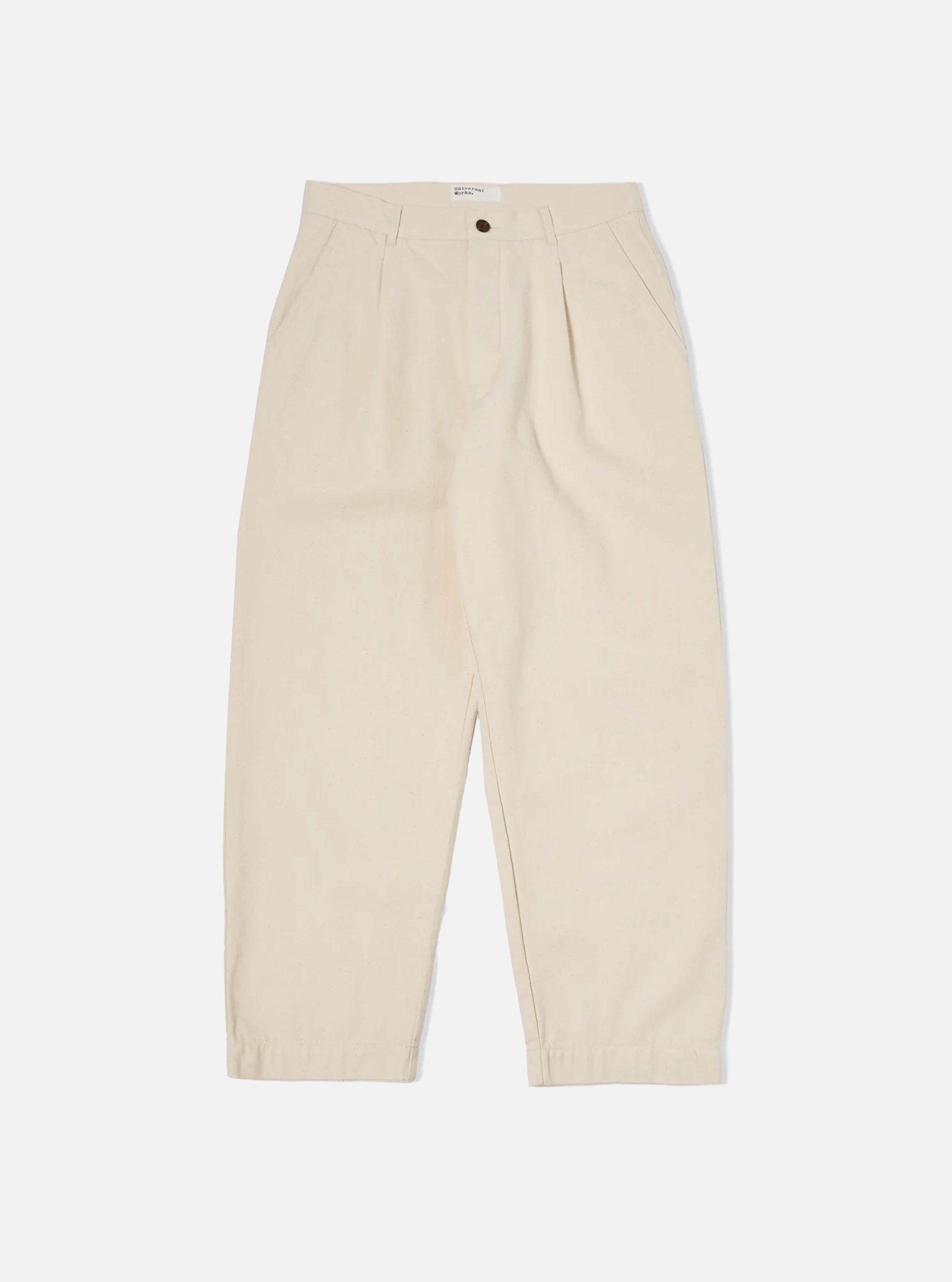 Pantalón Duke de Universal Works en algodón reciclado color crudo
