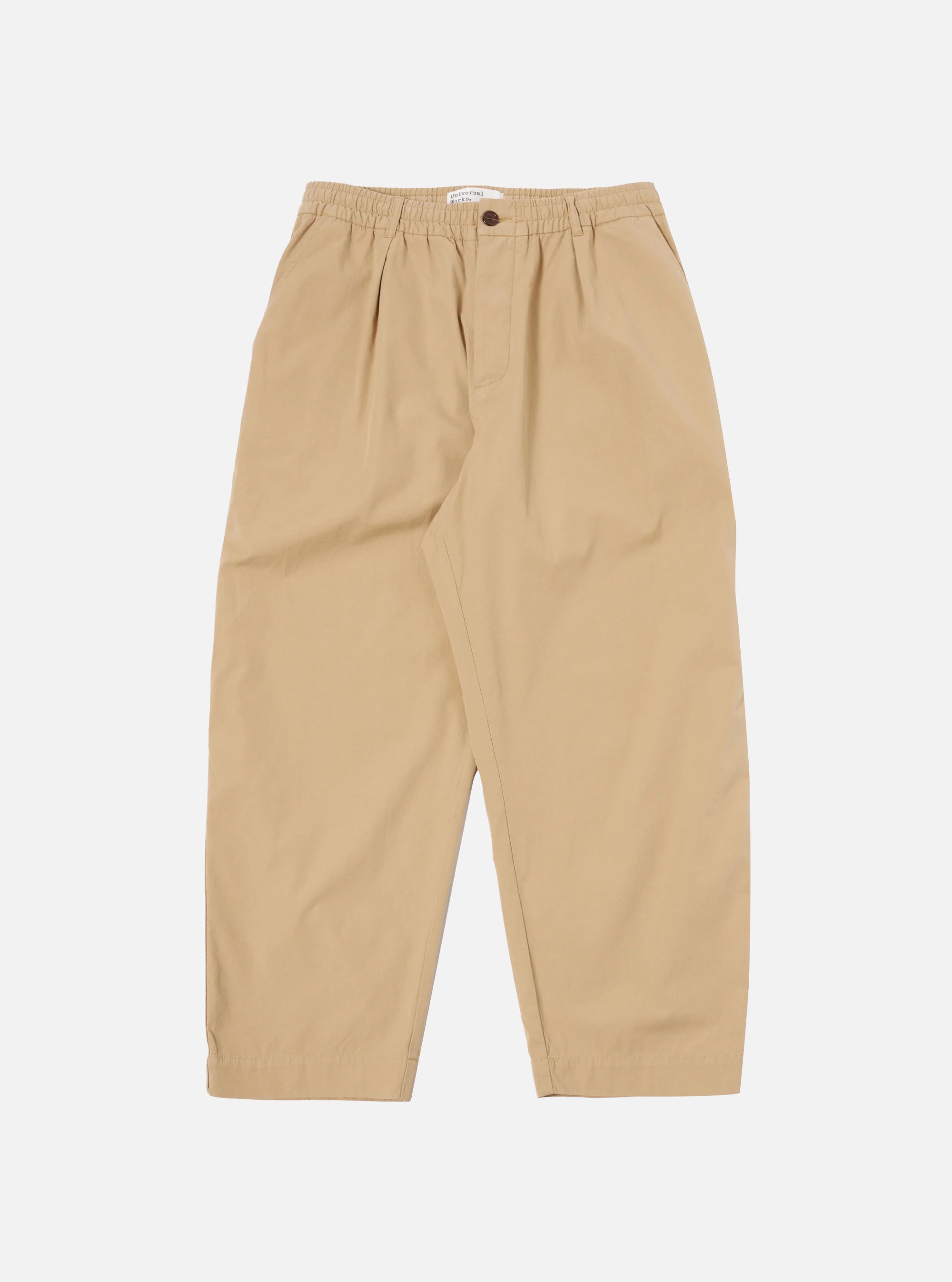 Pantalón Oxford de Universal Works en tela de verano color arena