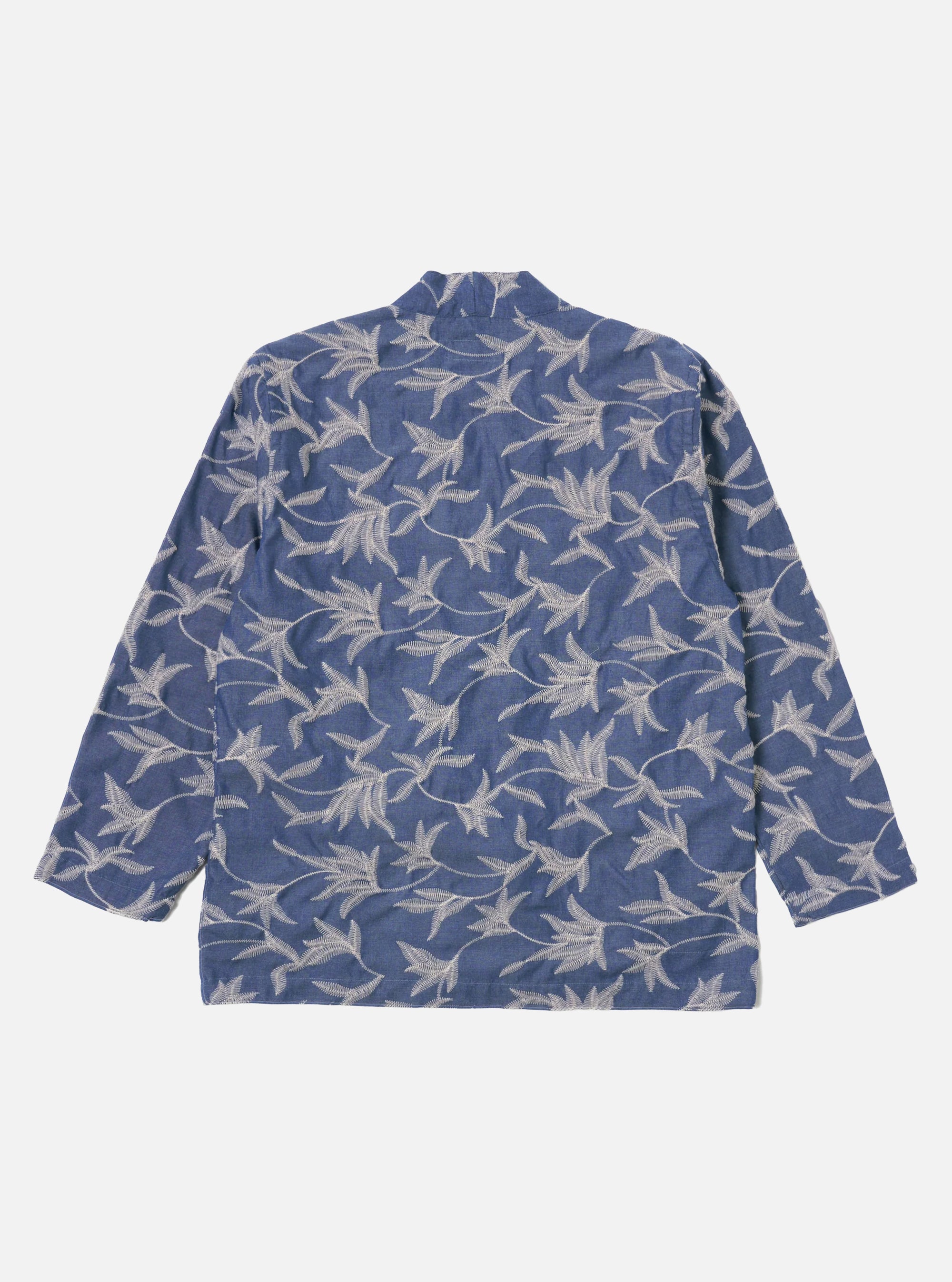 Chaqueta Kyoto de Universal Works en algodón índigo Summer Jungle