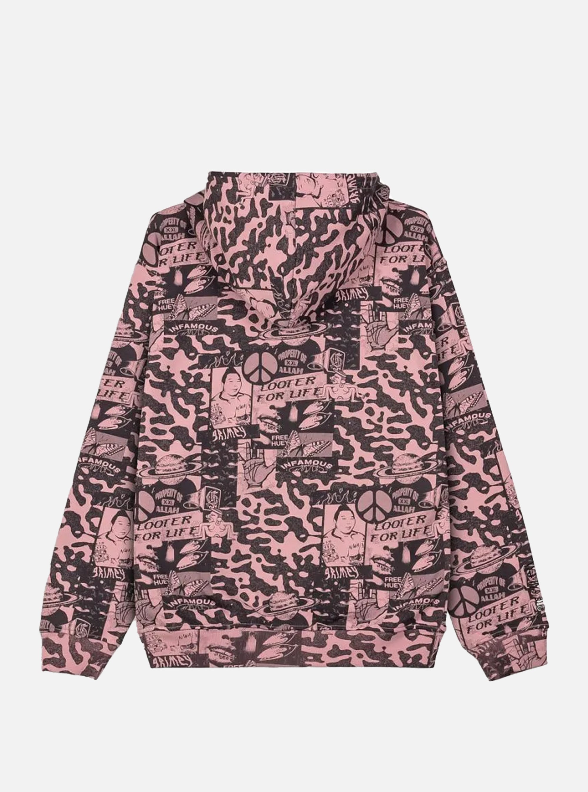 Sudadera Grimey Peace Within All Over Print Lilac