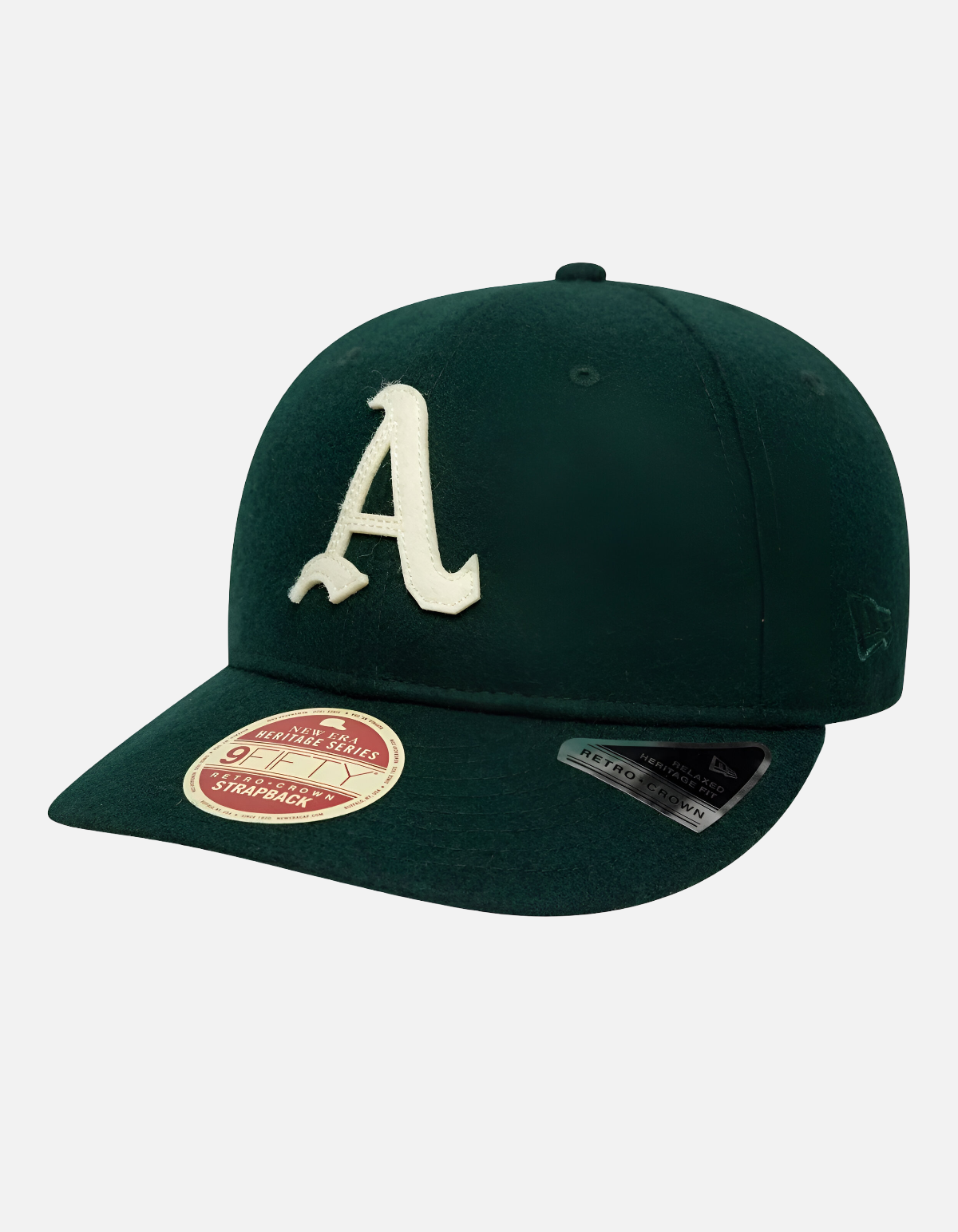 Gorra MLB Heritage Athletics Retro Crown 9FIFTY Verde Oscuro