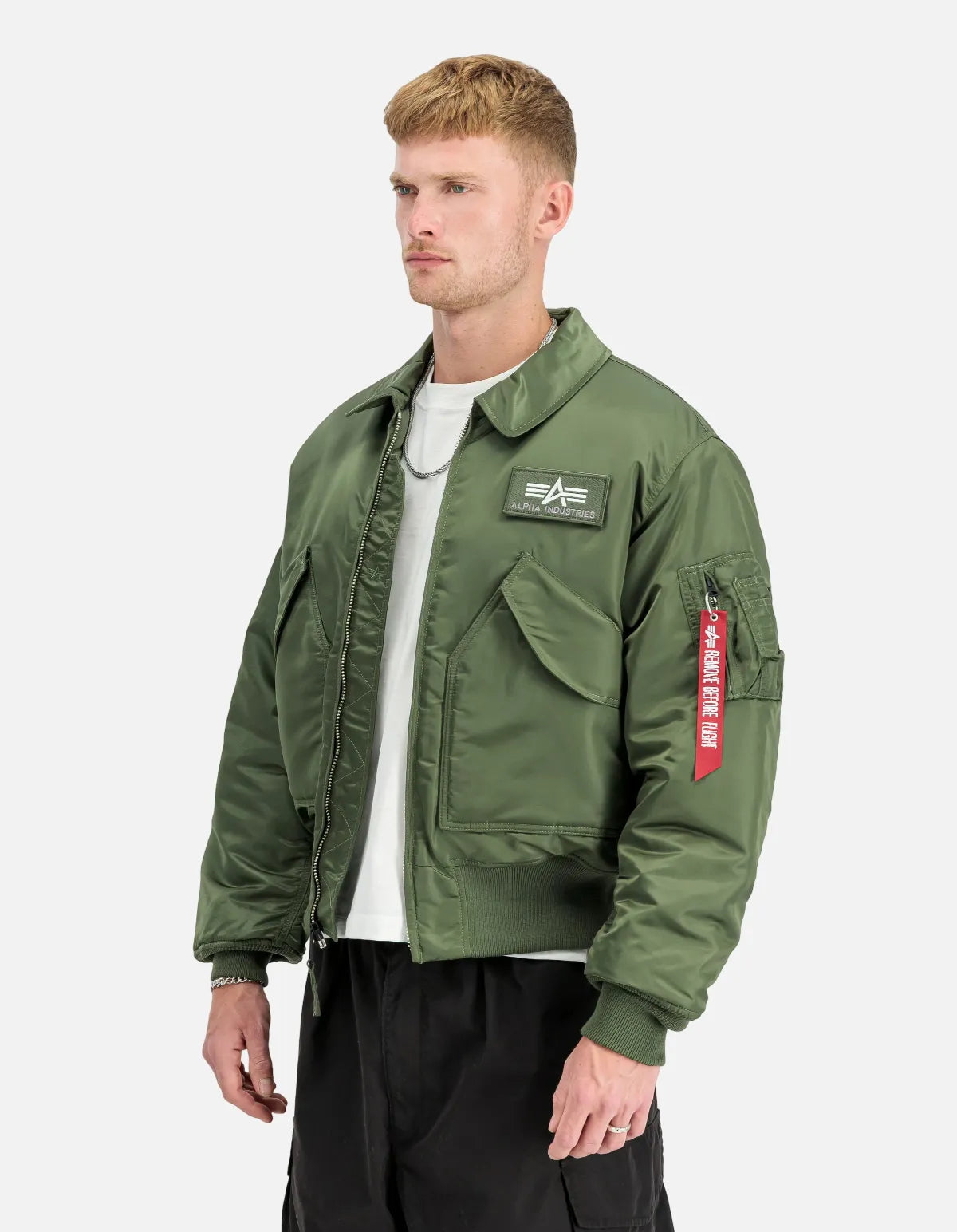 Chaqueta bomber CWU-45 Heritage Sage Green de Alpha Industries