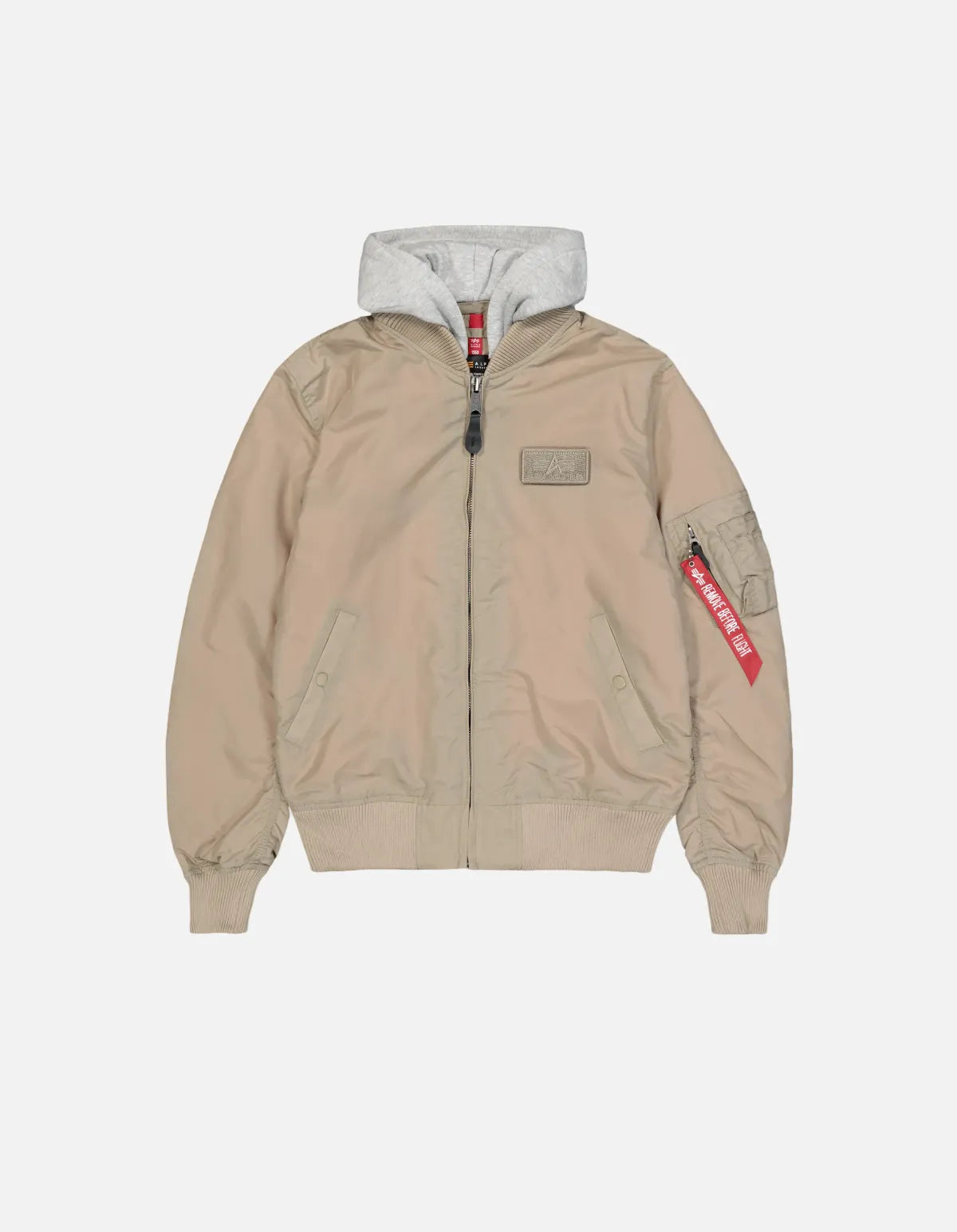 Chaqueta bomber MA-1 TT Hood vintage sand de Alpha Industries