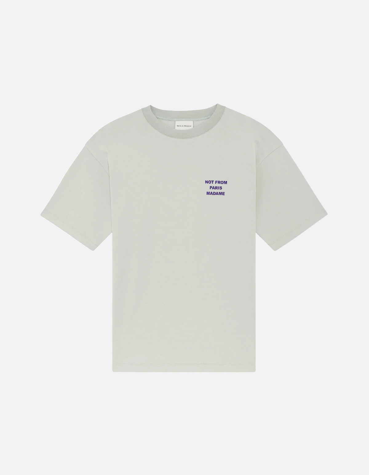 Camiseta gris con slogan Drôle de Monsieur