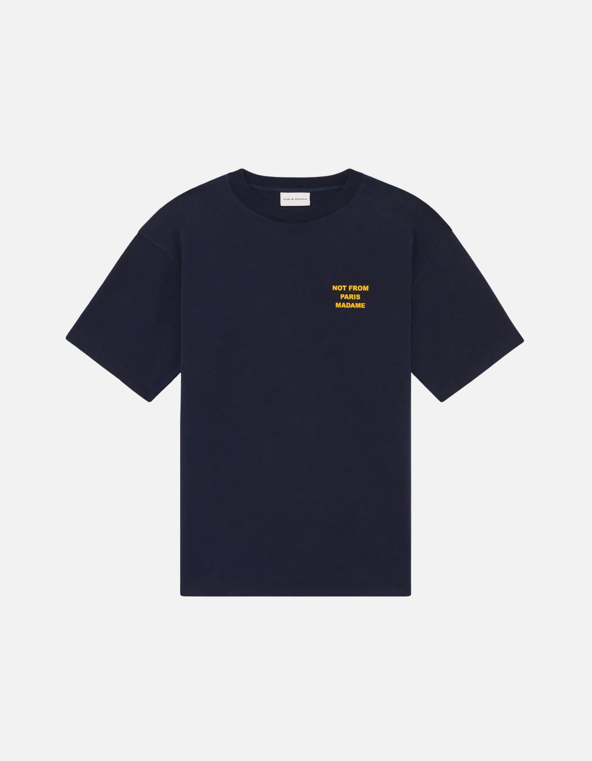 Camiseta navy con slogan Drôle de Monsieur