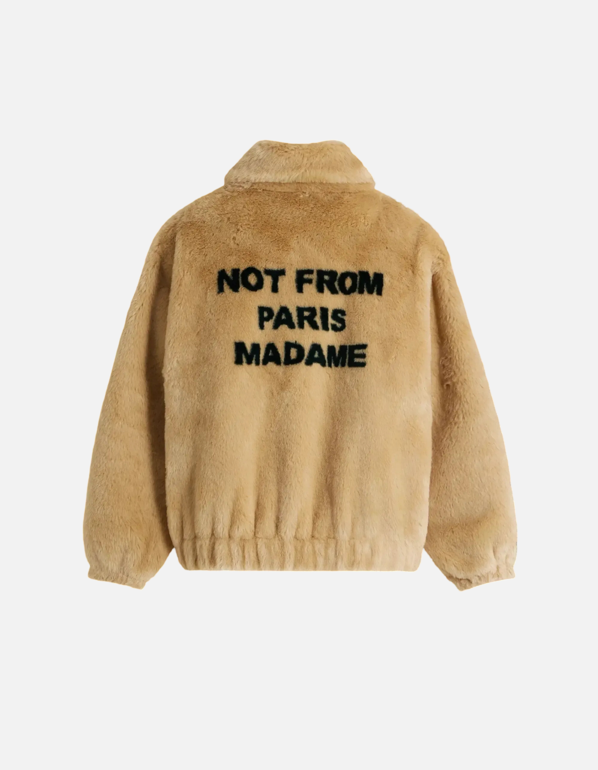 Chaqueta Faux Fur Slogan de Drôle de Monsieur