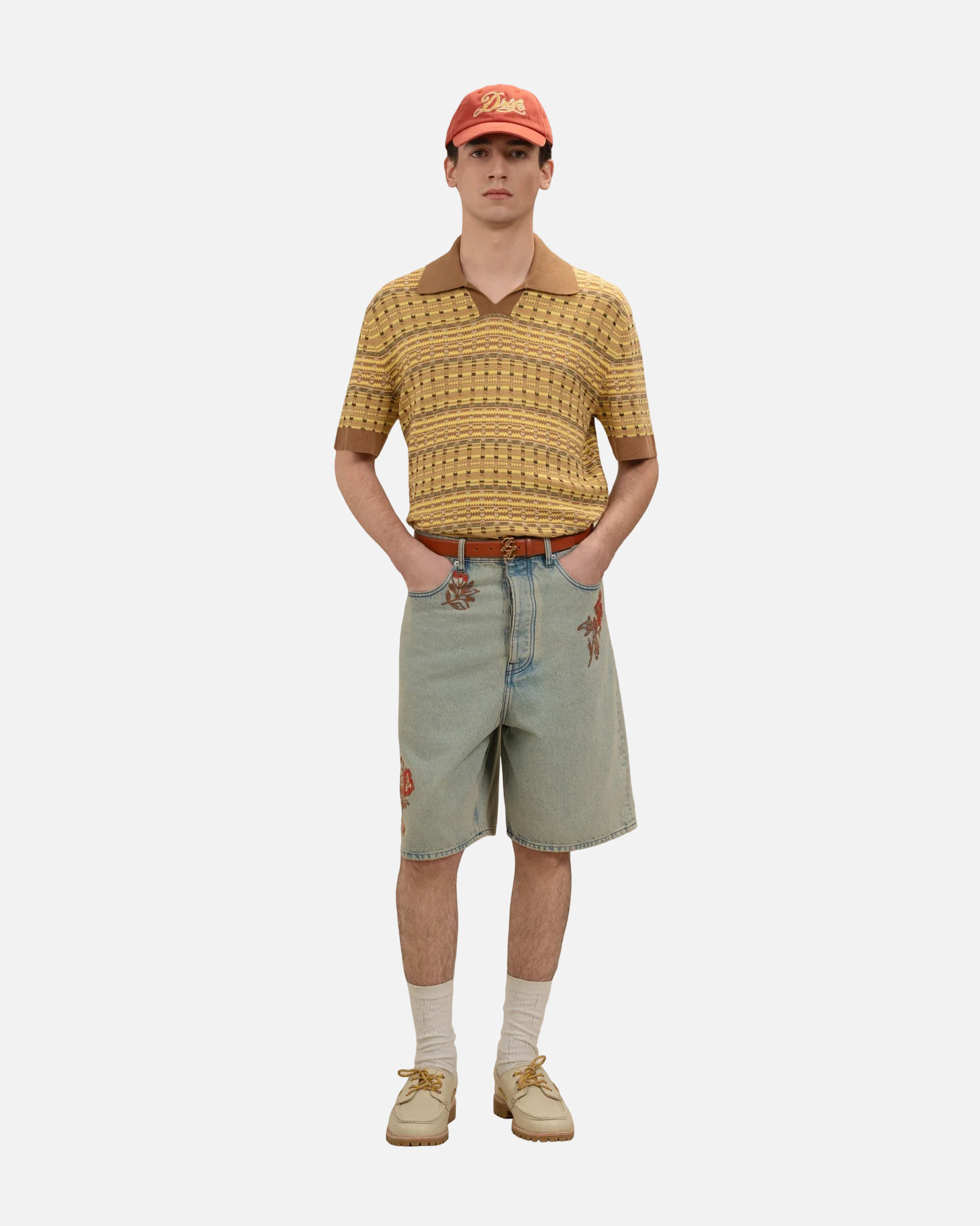 Polo de punto Coogie amarillo de Drôle de Monsieur