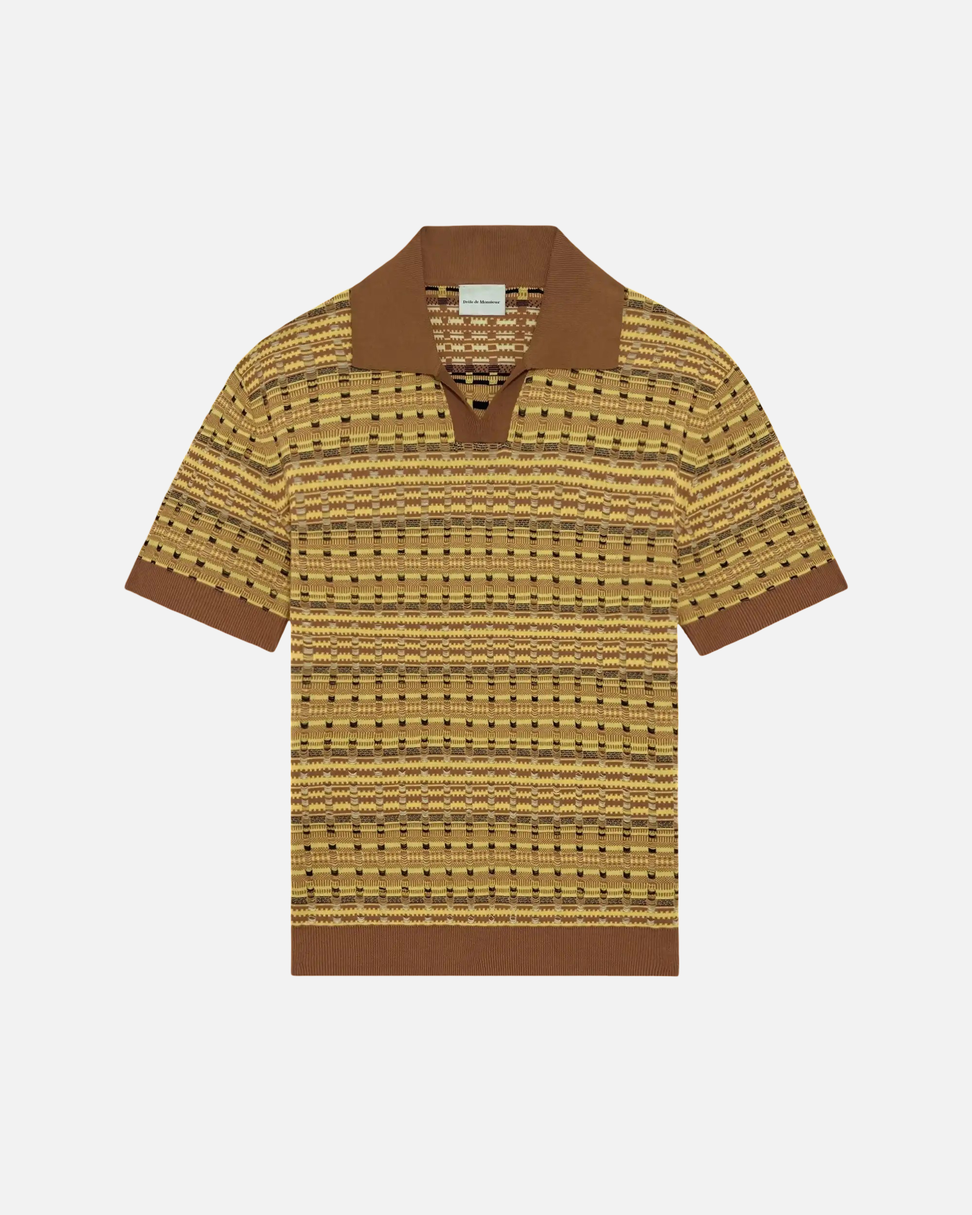 Polo de punto Coogie amarillo de Drôle de Monsieur