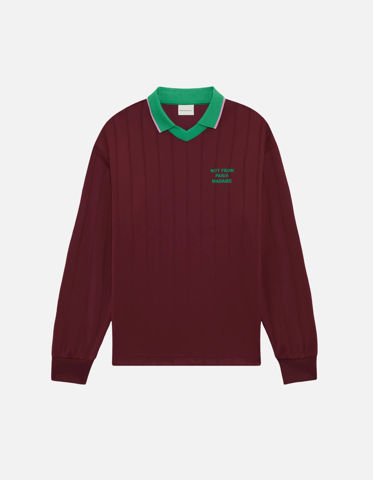 Polo burdeos con slogan de Drôle de Monsieur