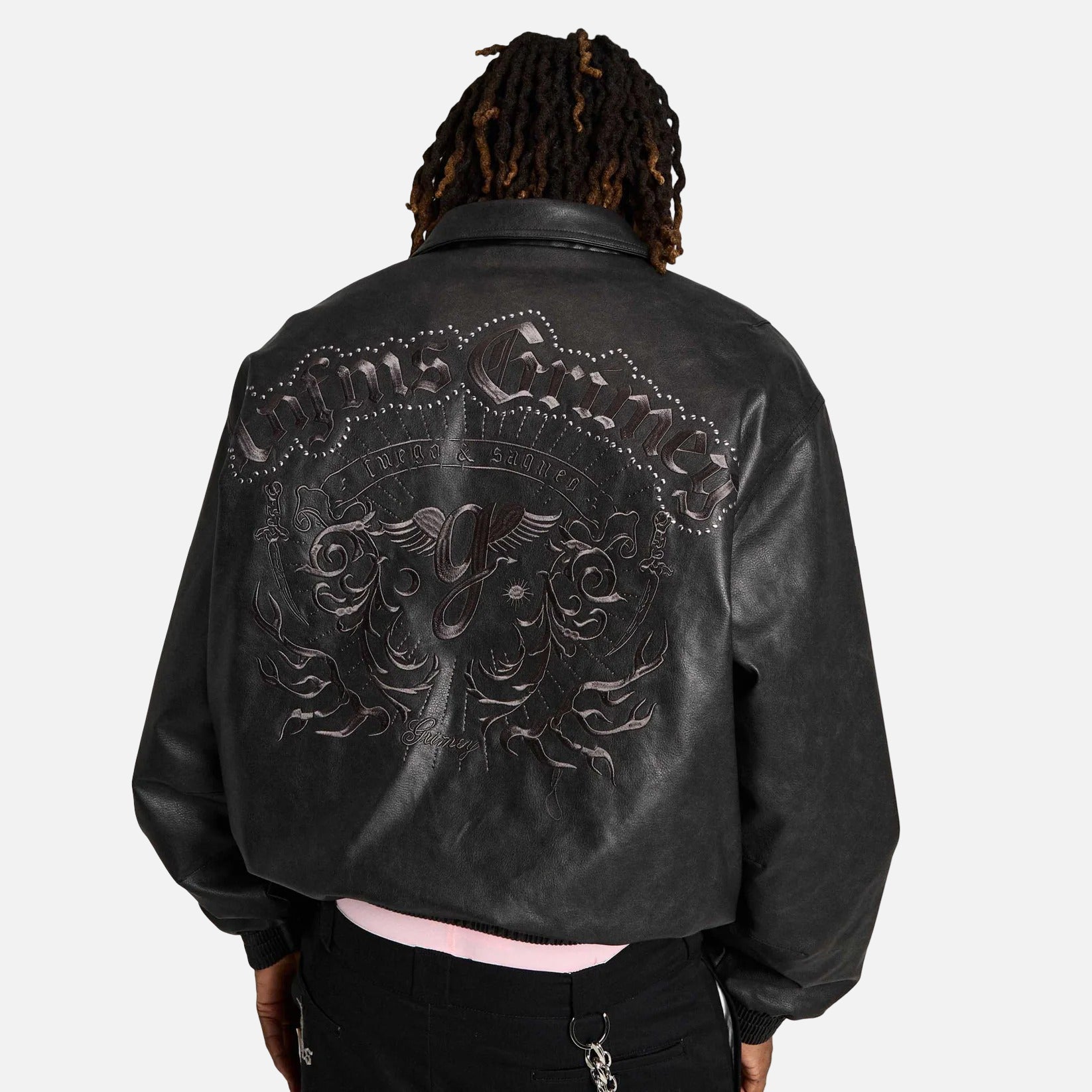 Chaqueta Bomber Chief Watcher Pu Leather Black