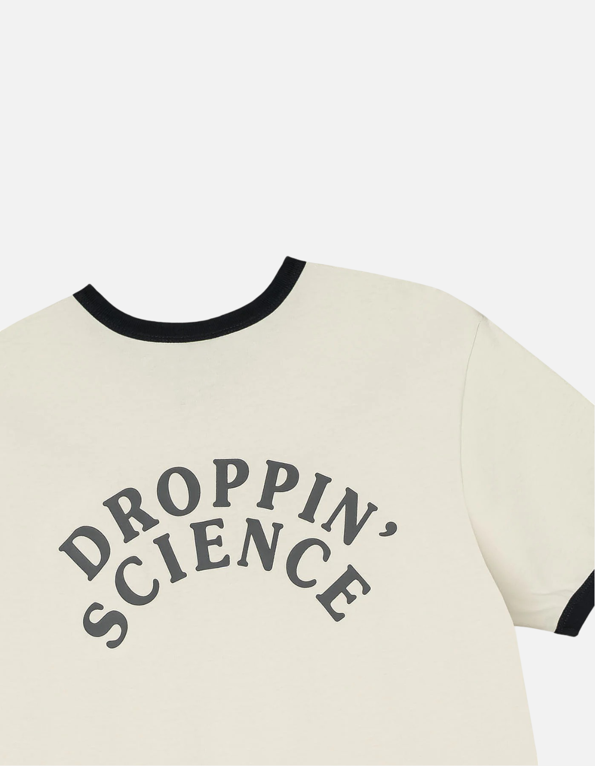 Camiseta Droppin Science Ringer Off White de Grimey