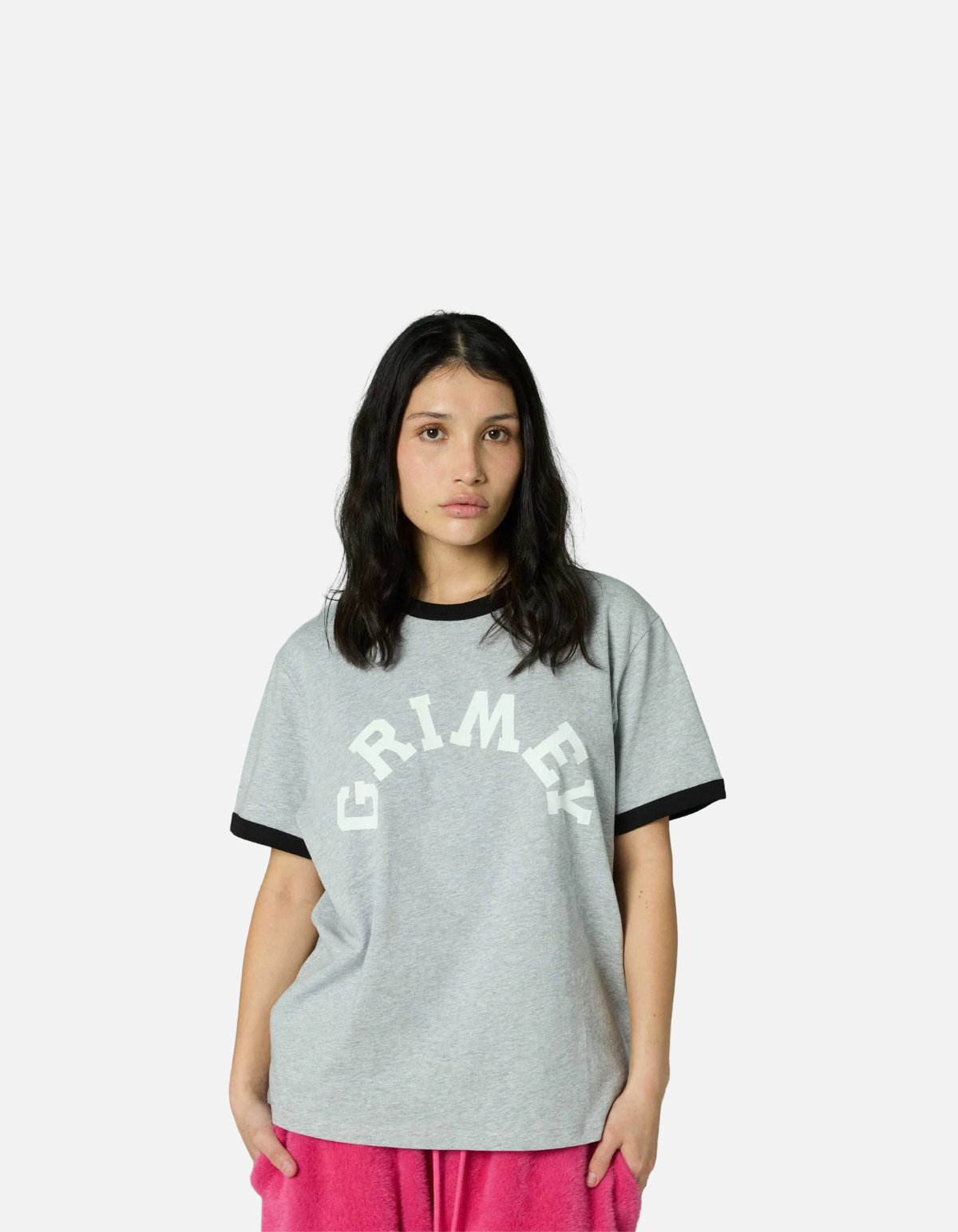Camiseta 100 Miles Ringer Grey de Grimey
