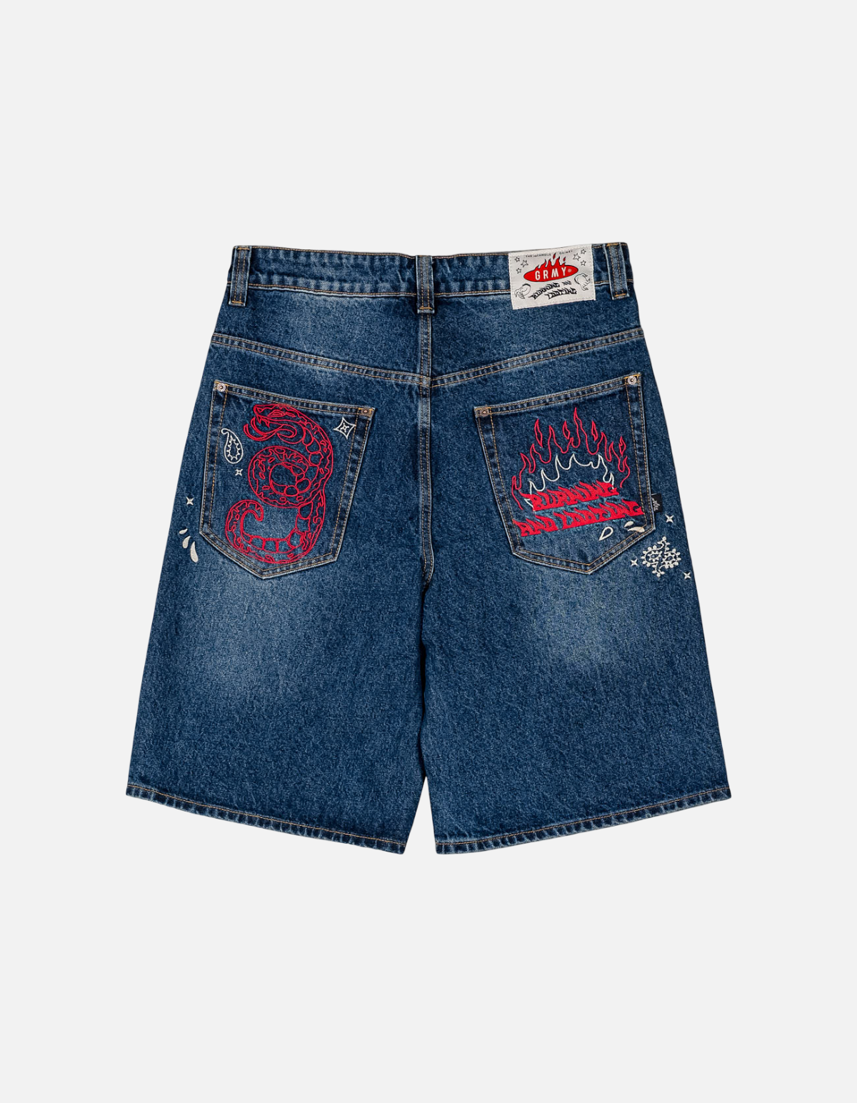 Pantalón Corto Droppin Science Baggy Deep Indigo Blue de Grimey