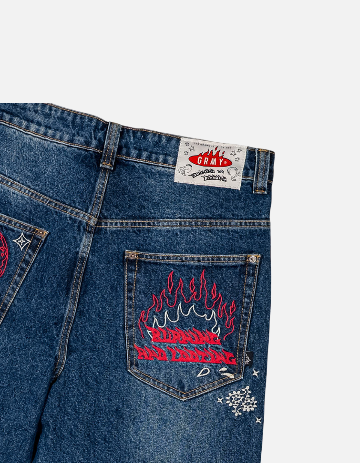 Pantalón Corto Droppin Science Baggy Deep Indigo Blue de Grimey