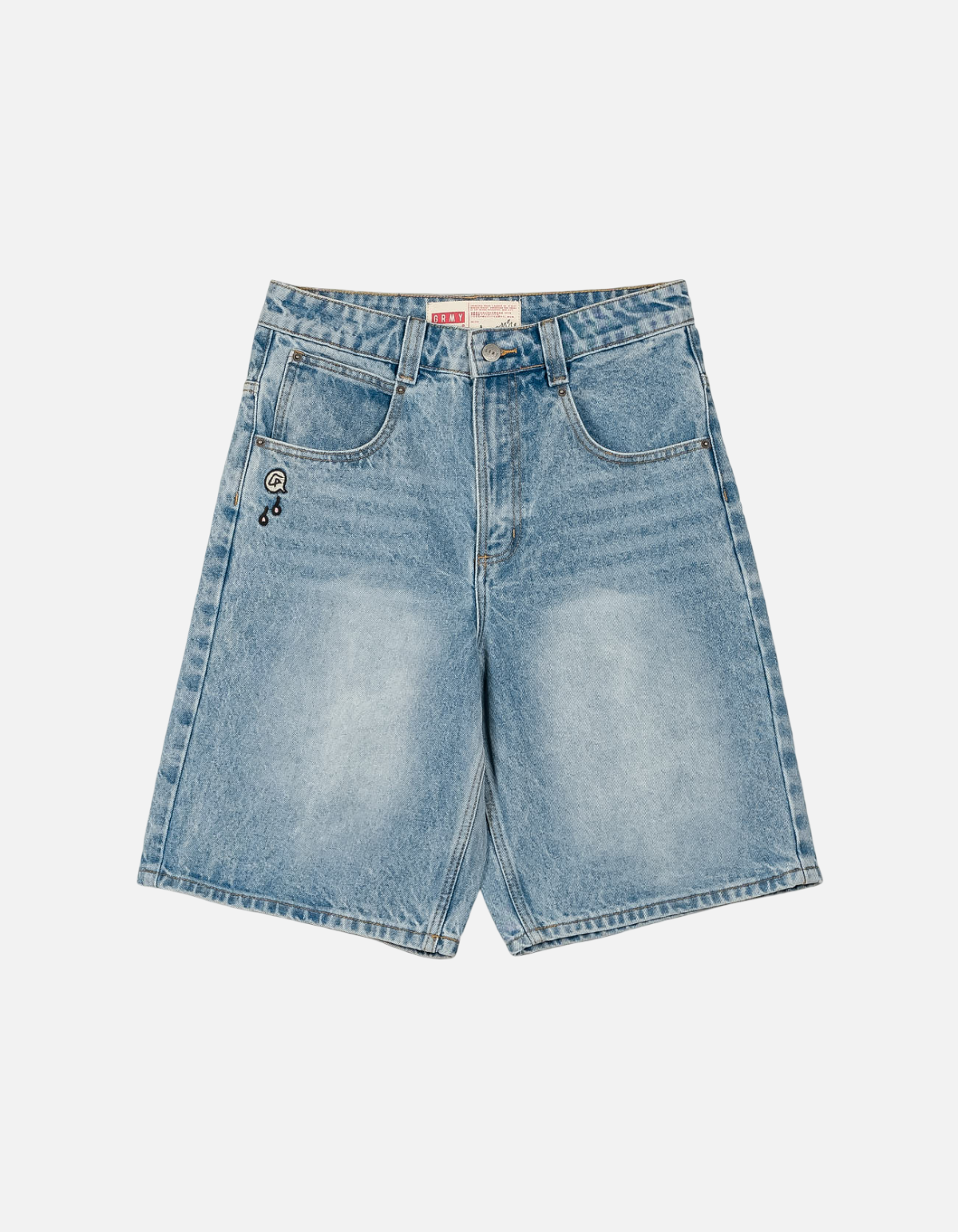 Pantalón Corto Stardust Baggy Washed Dark Blue de Grimey