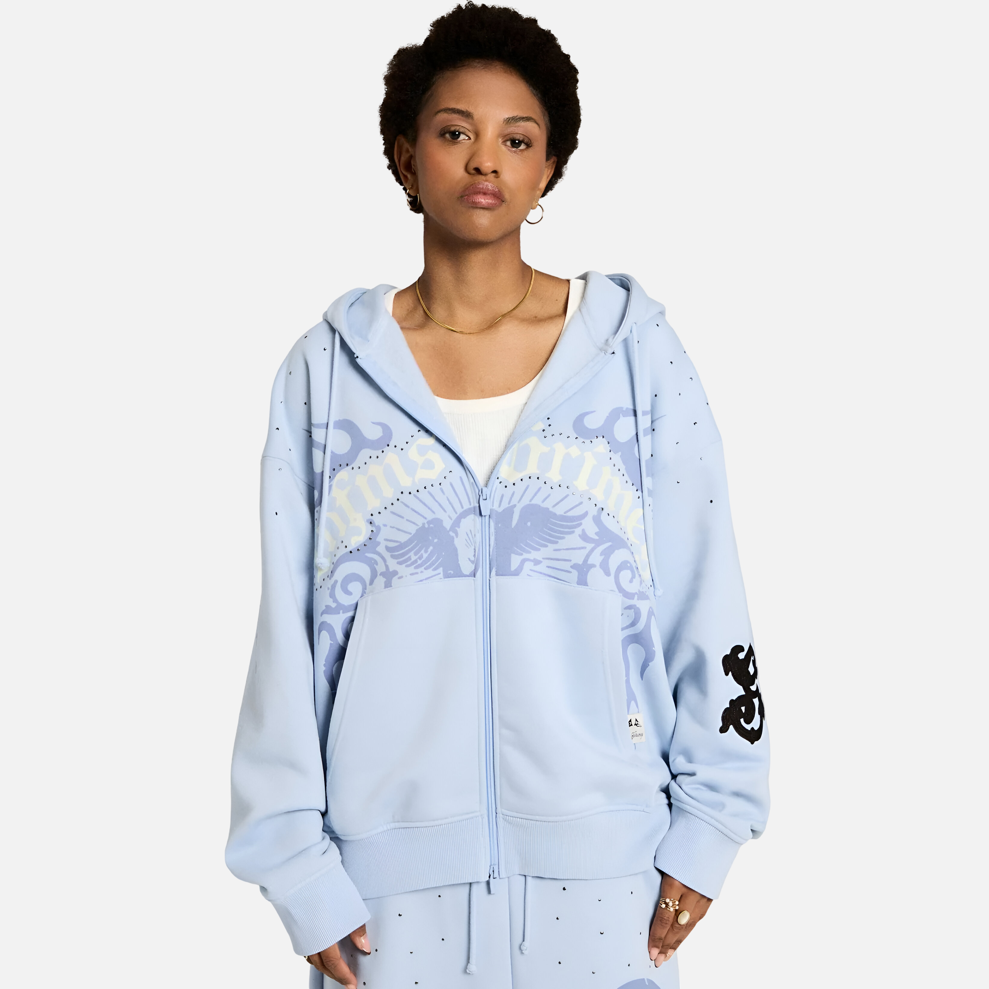 Sudadera Chief Watcher Zipper Light Blue