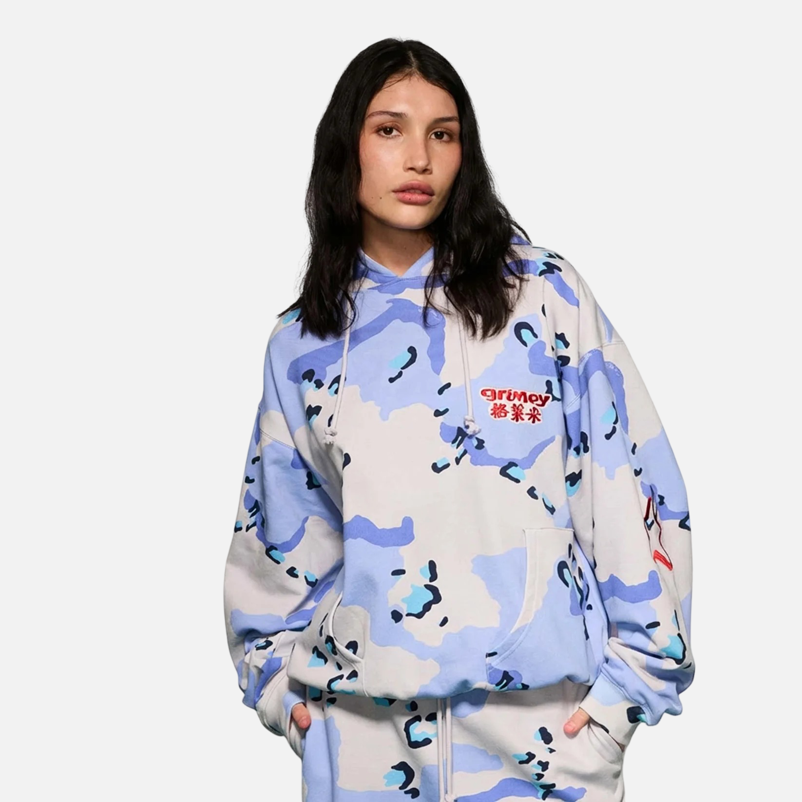 Sudadera Concreat Jungle Boxy Blue Camo