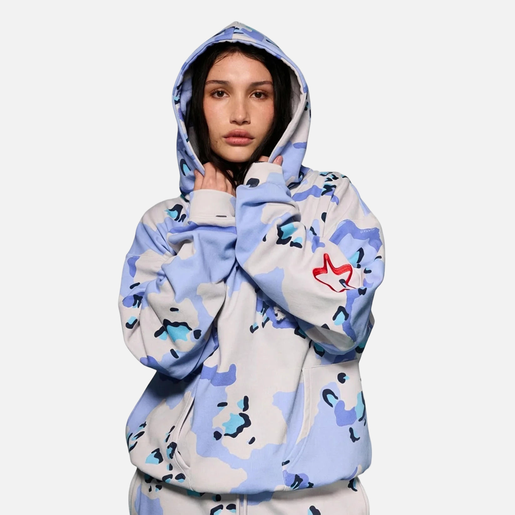 Sudadera Concreat Jungle Boxy Blue Camo