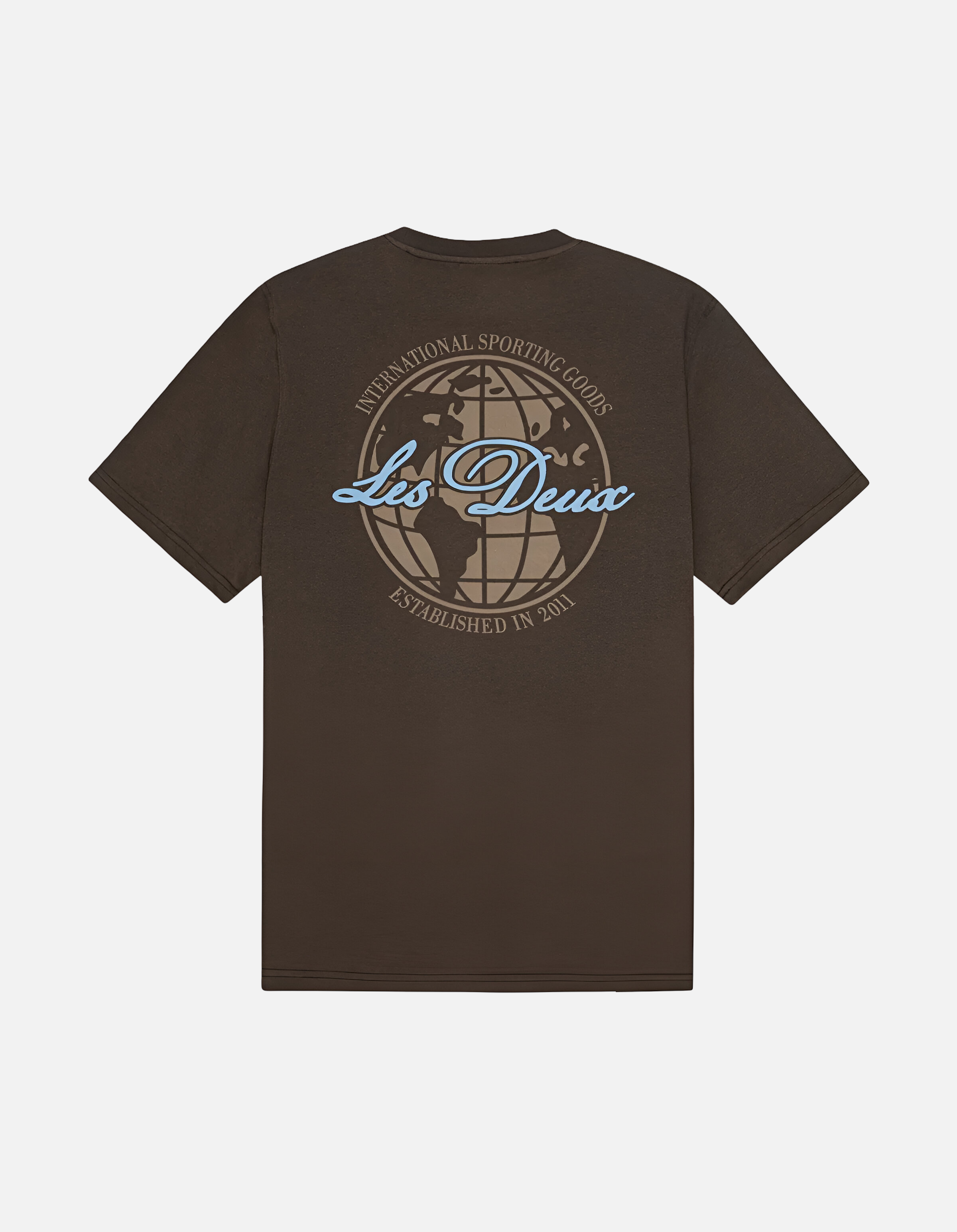 Camiseta Ben Globe de Les Deux en marrón