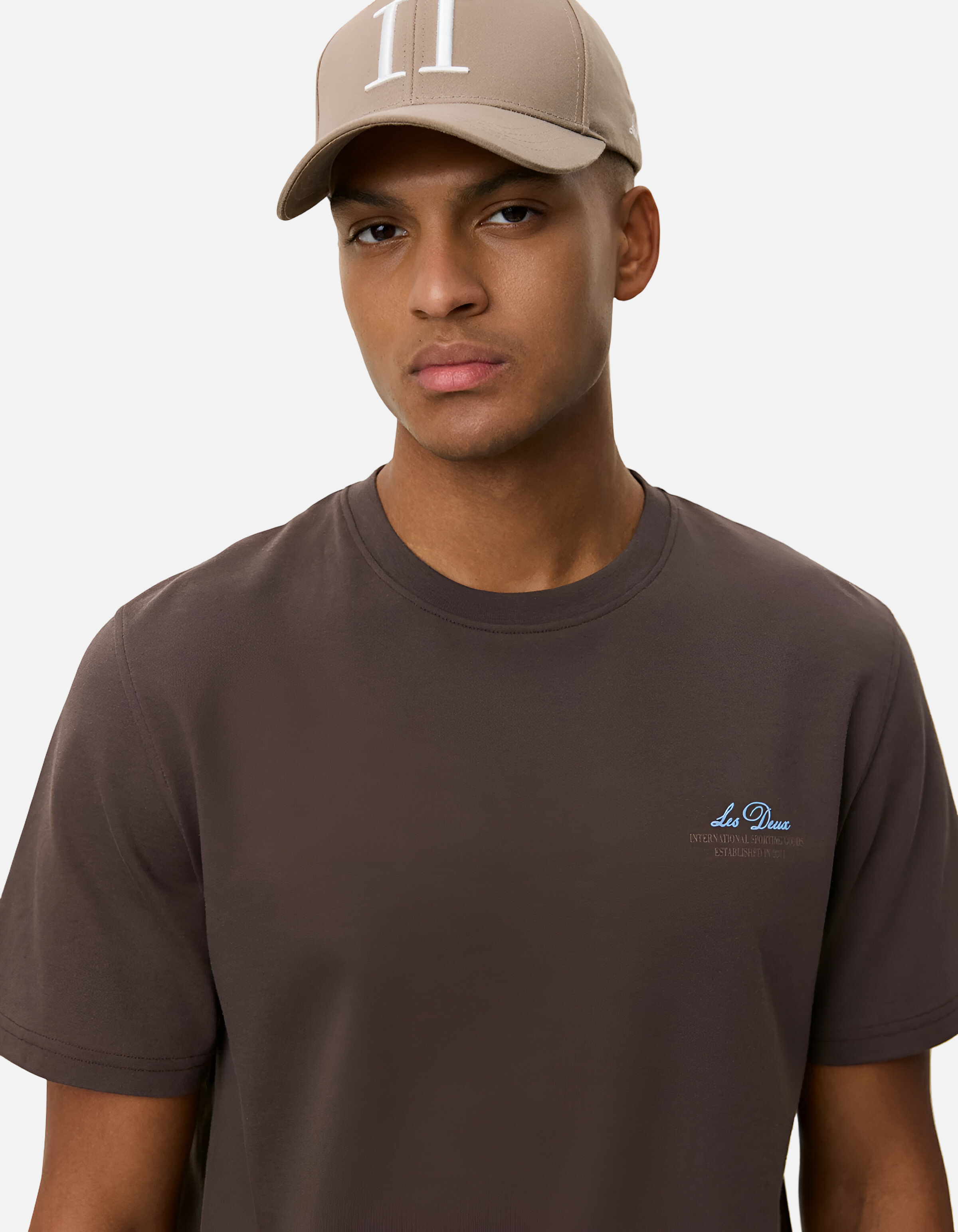 Camiseta Ben Globe de Les Deux en marrón