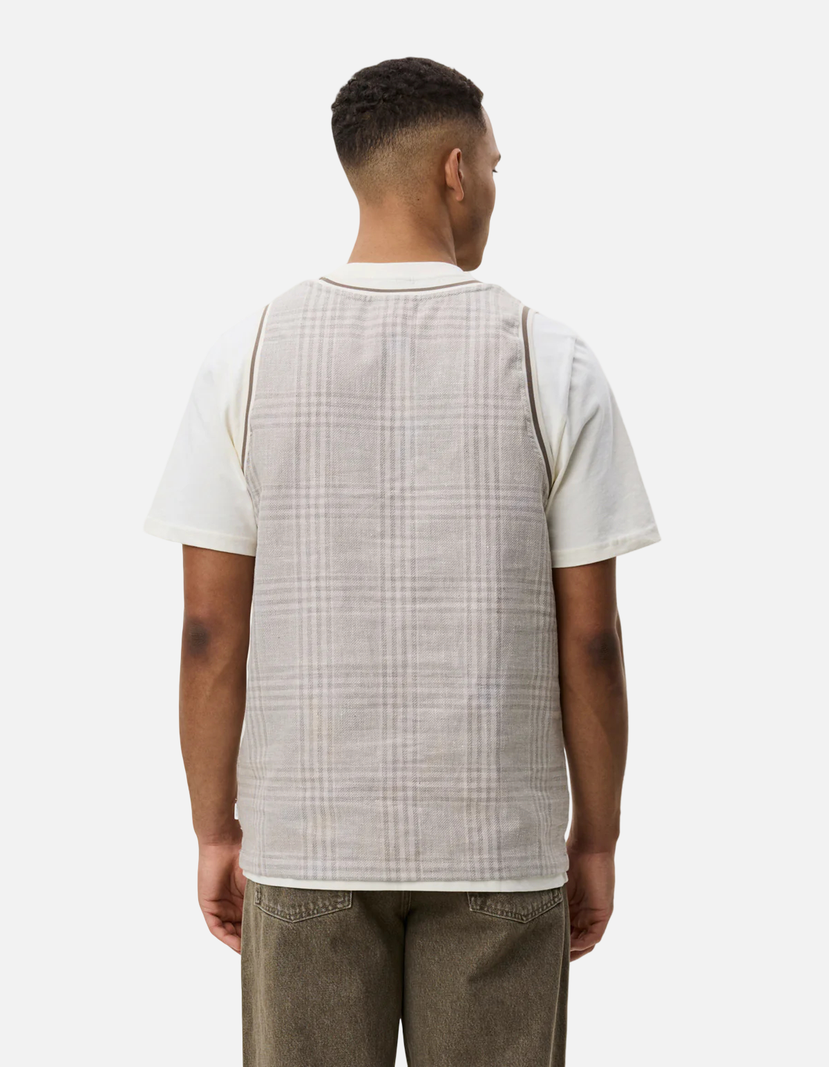 Camiseta Sin Mangas De Cuadros Tejidos de Les Deux
