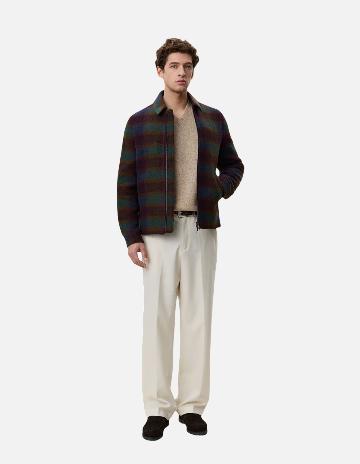 Chaqueta de lana a cuadros de Les Deux
