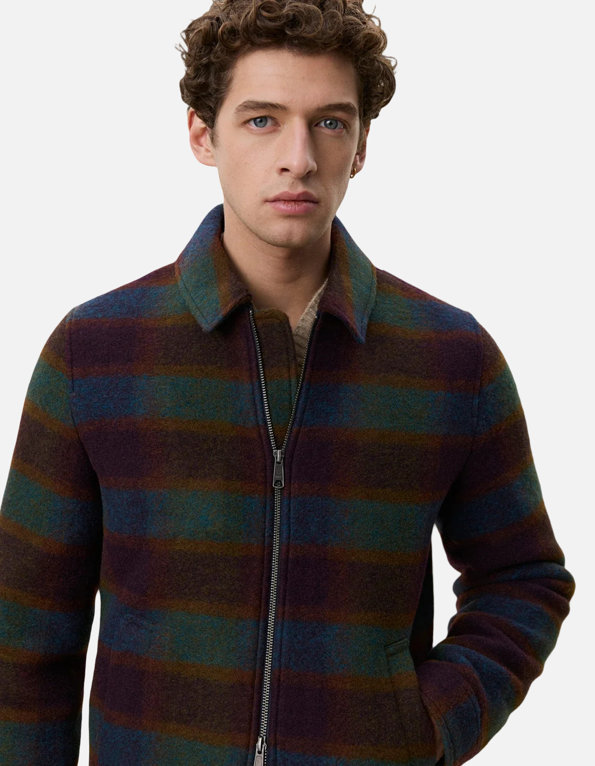Chaqueta de lana a cuadros de Les Deux