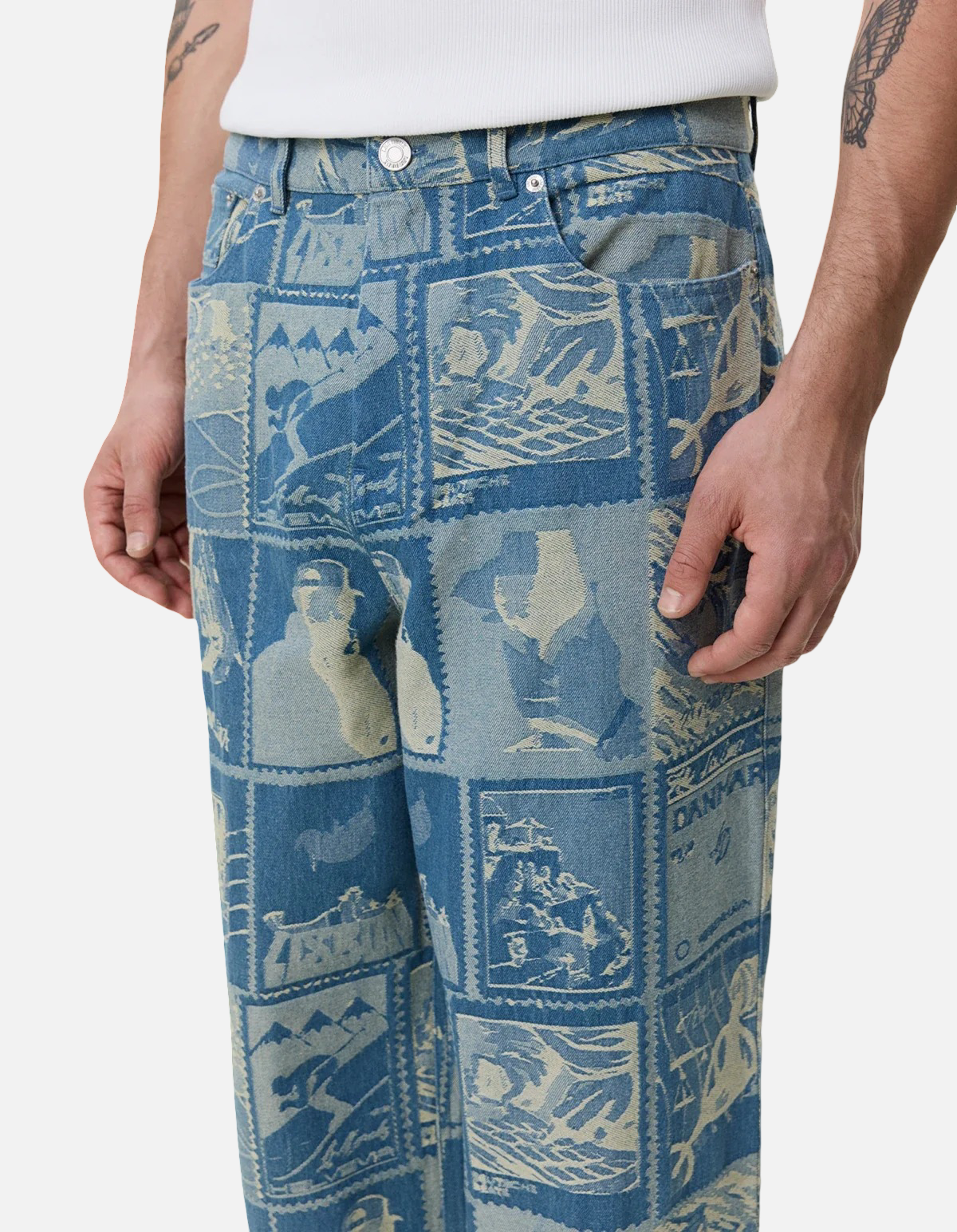 Pantalones Jacquard con sello ROI de Les Deux