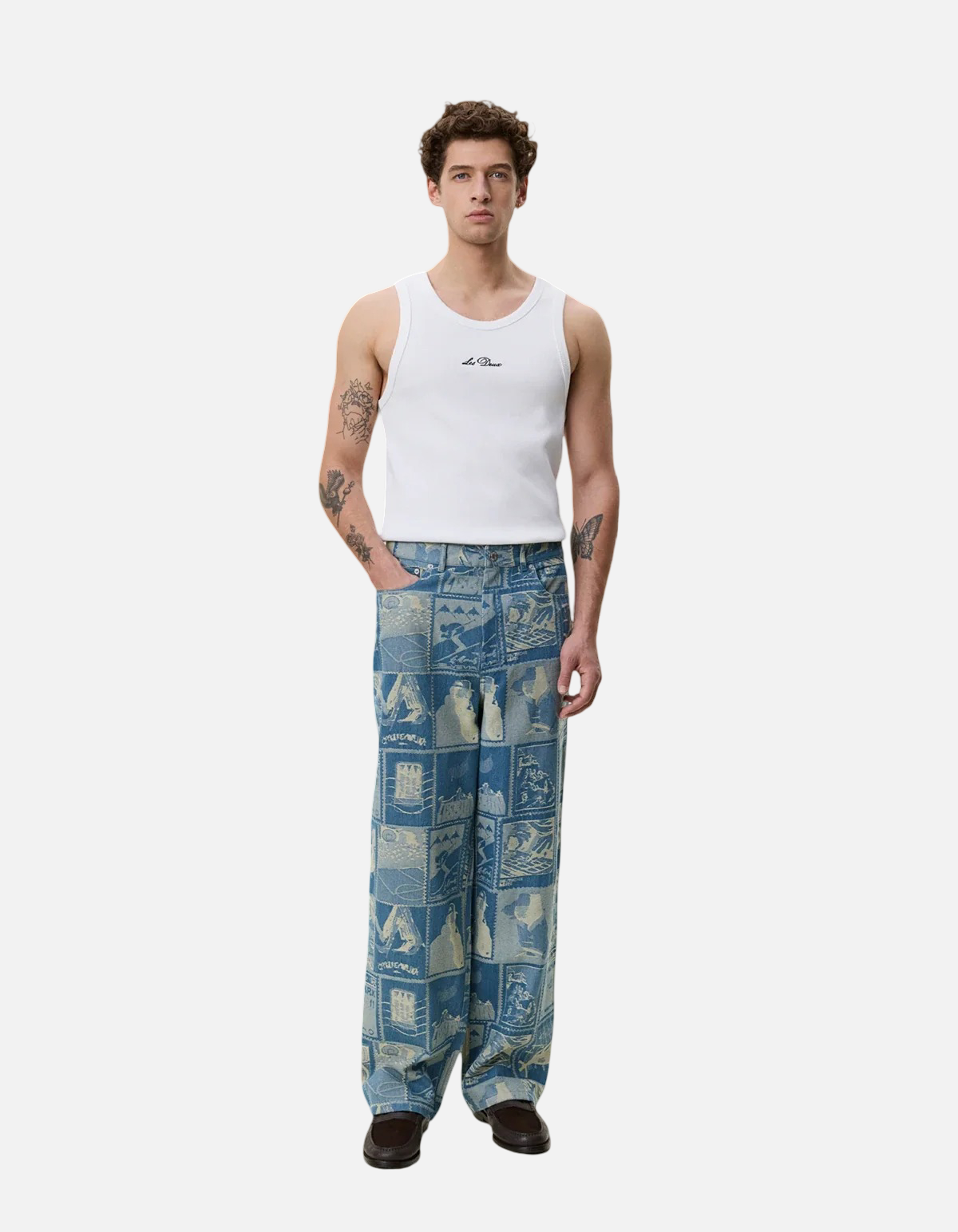 Pantalones Jacquard con sello ROI de Les Deux