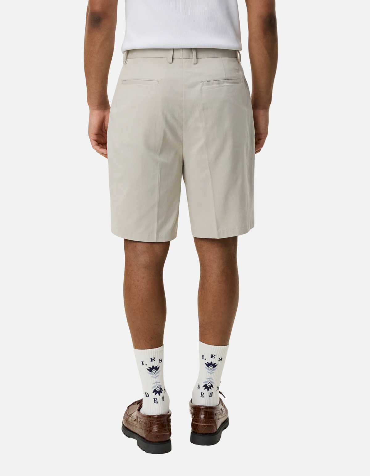 Pantalón Corto De Sarga Plisada En Beige de Les Deux