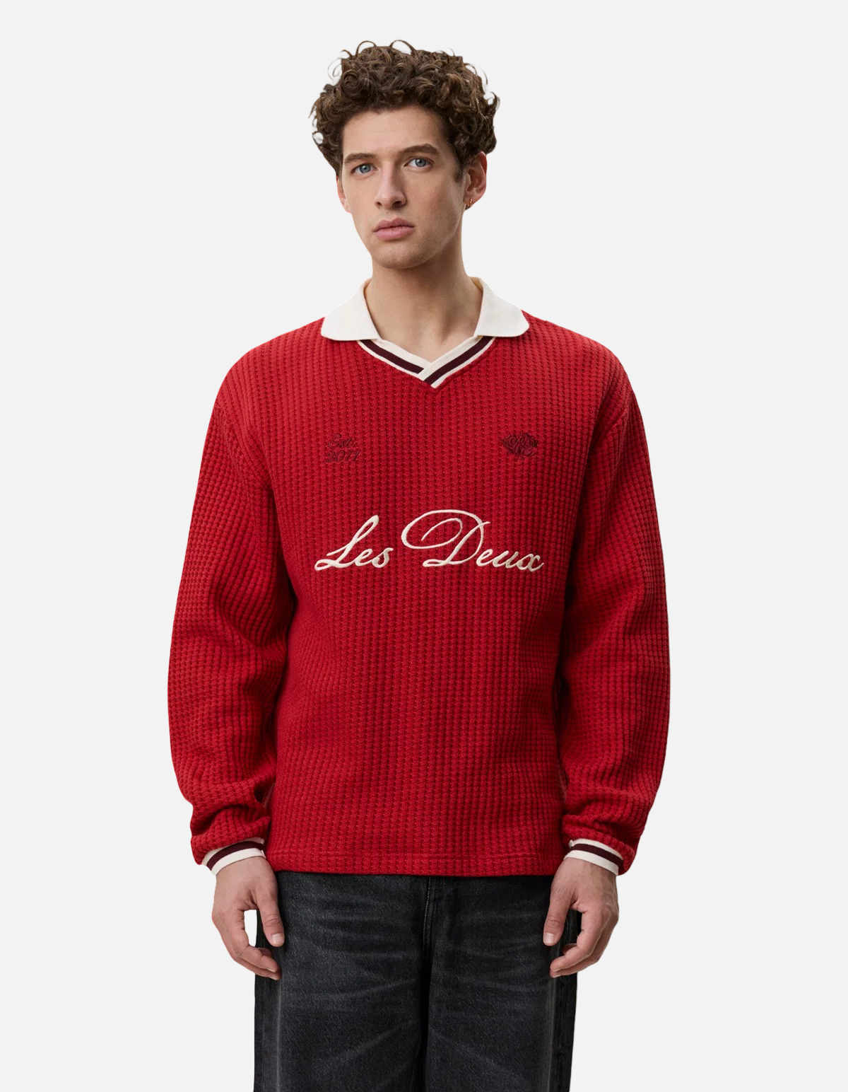 Polo Waffle samba red de Les Deux