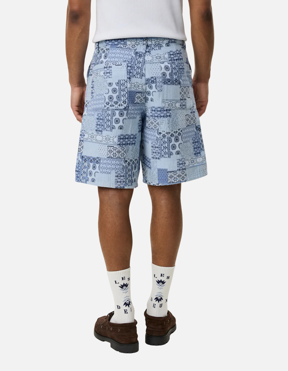 Pantalón Patchwork Jacquard Azul Cielo de Les Deux