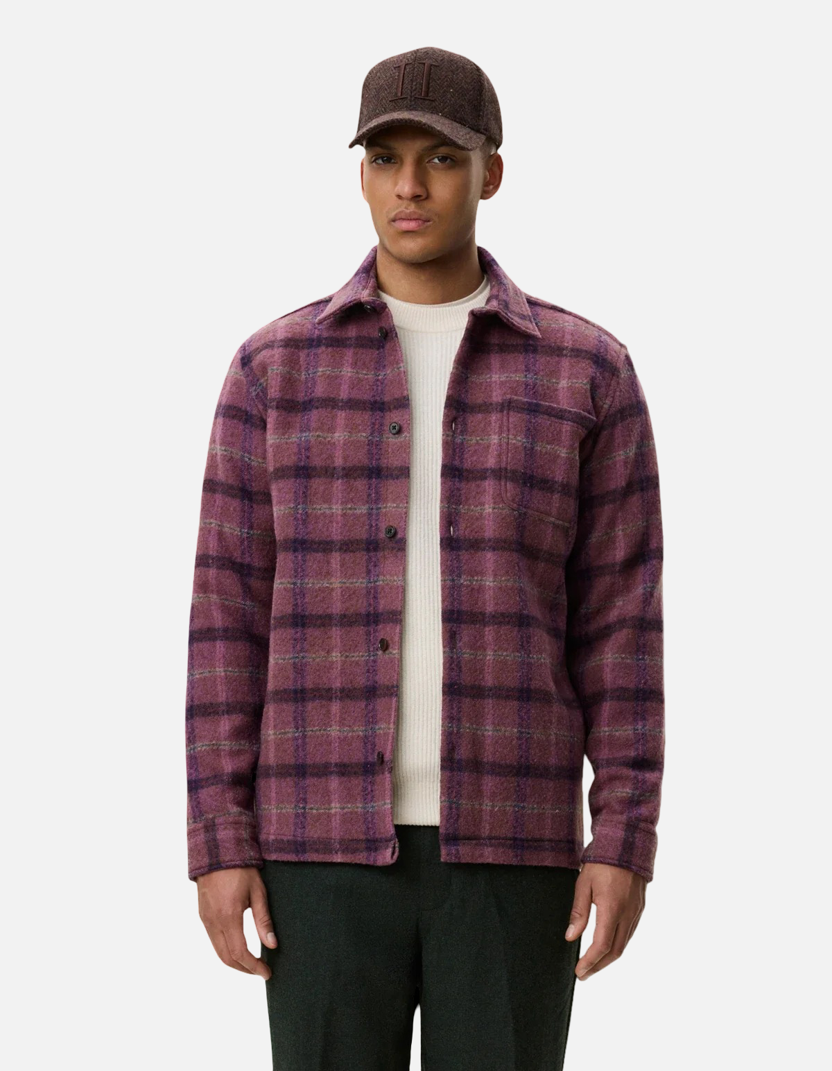 Sobrecamisa de lana a cuadros de Les Deux