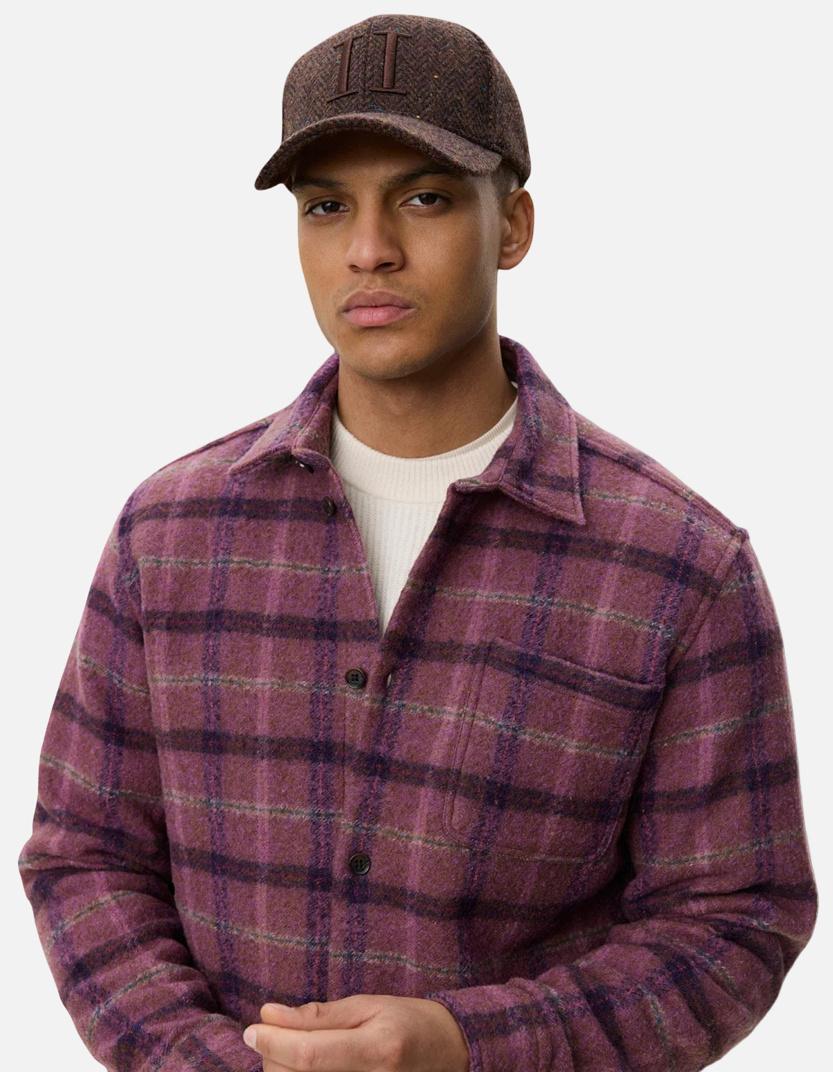 Sobrecamisa de lana a cuadros de Les Deux