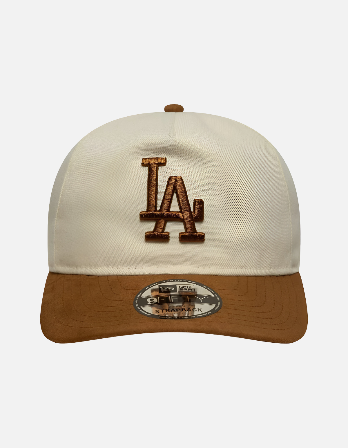 Gorra New Era MLB Suede Visor LA Dodgers 9FIFTY Y A-Frame Snapback Beige